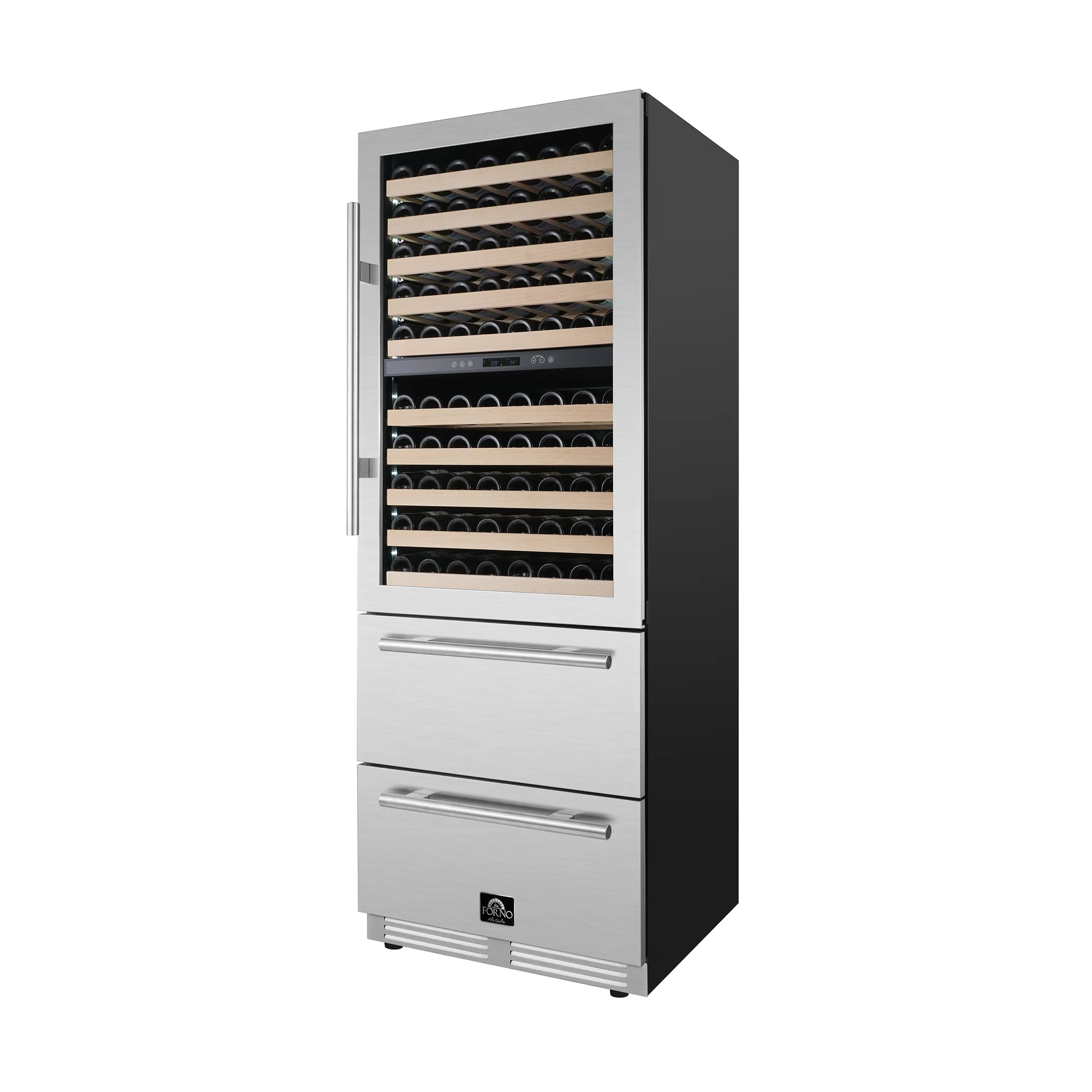 Forno Celano 30-Inch 21.3 Cu.ft Dual Zone Wine Cellar & Beverage Cooler (FWCDR6697-30S) - Image 15