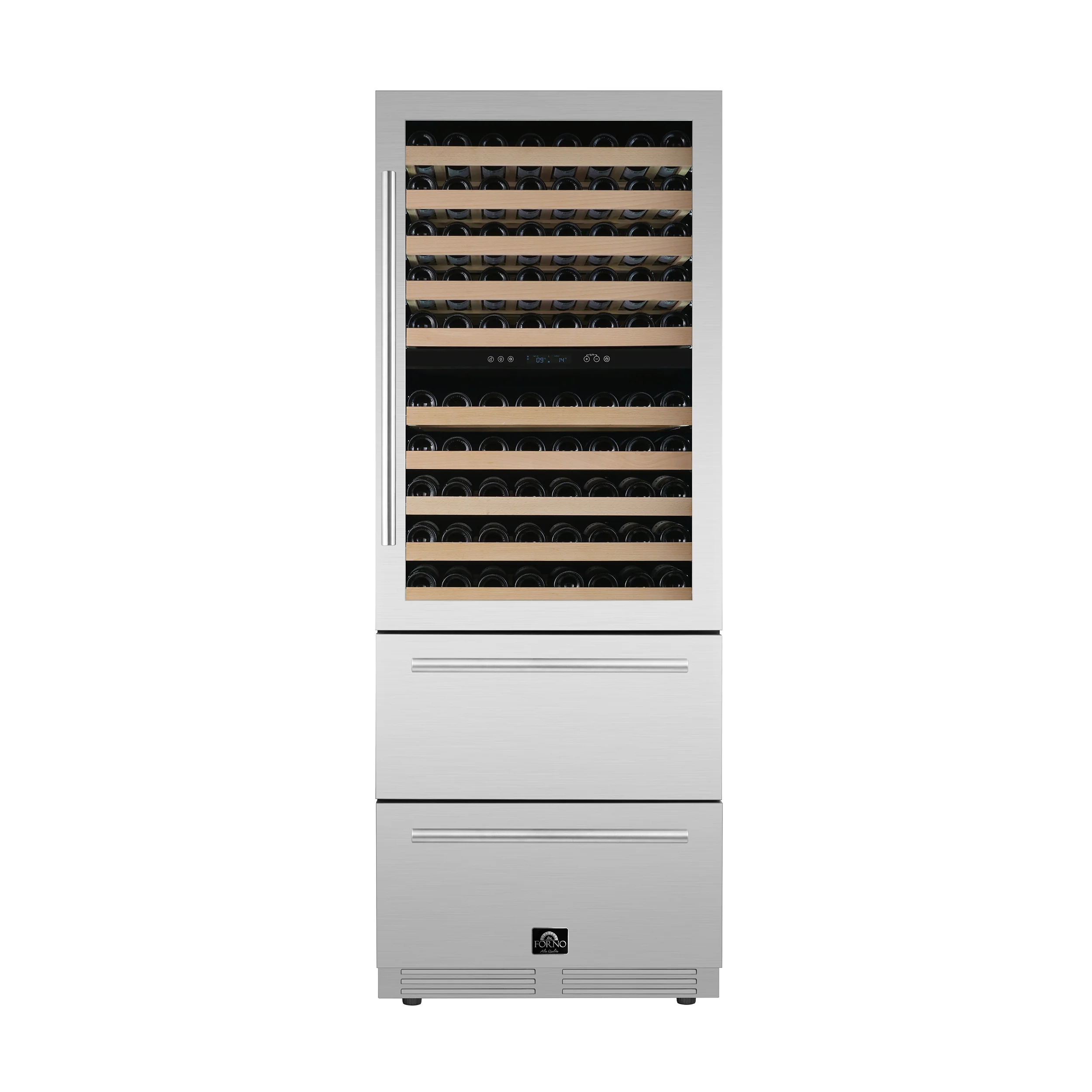 Forno Celano 30-Inch 21.3 Cu.ft Dual Zone Wine Cellar & Beverage Cooler (FWCDR6697-30S) - Image 6