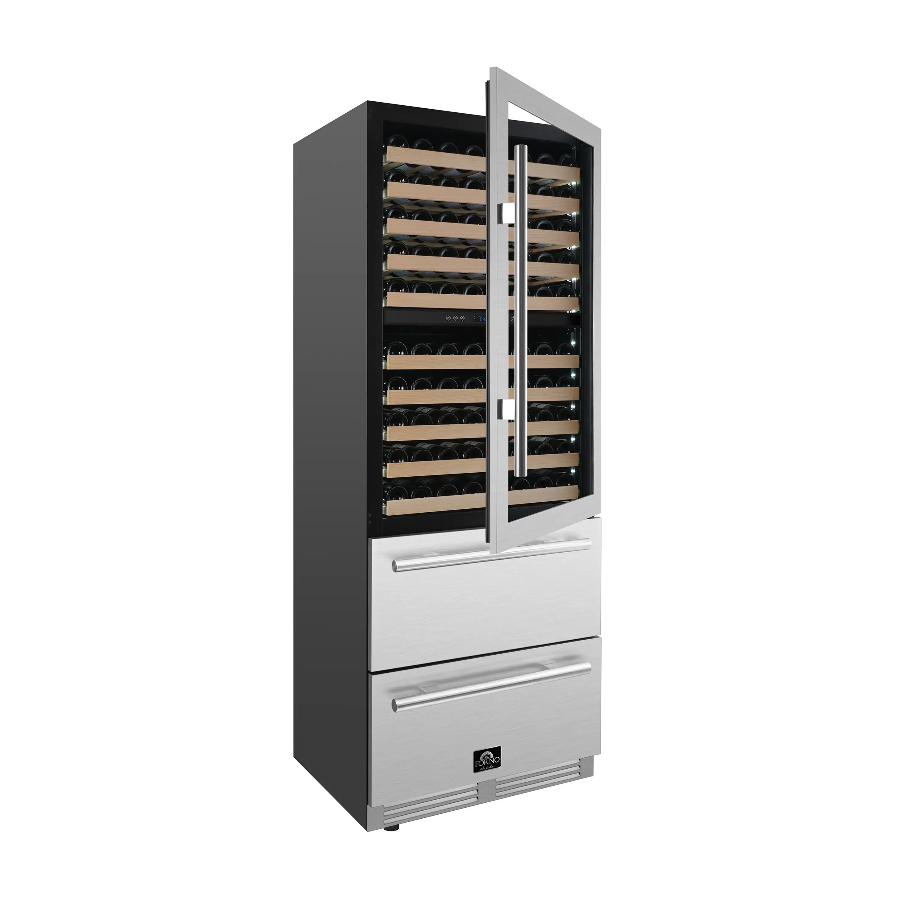 Forno Celano 30-Inch 21.3 Cu.ft Dual Zone Wine Cellar & Beverage Cooler (FWCDR6697-30S) - Image 7