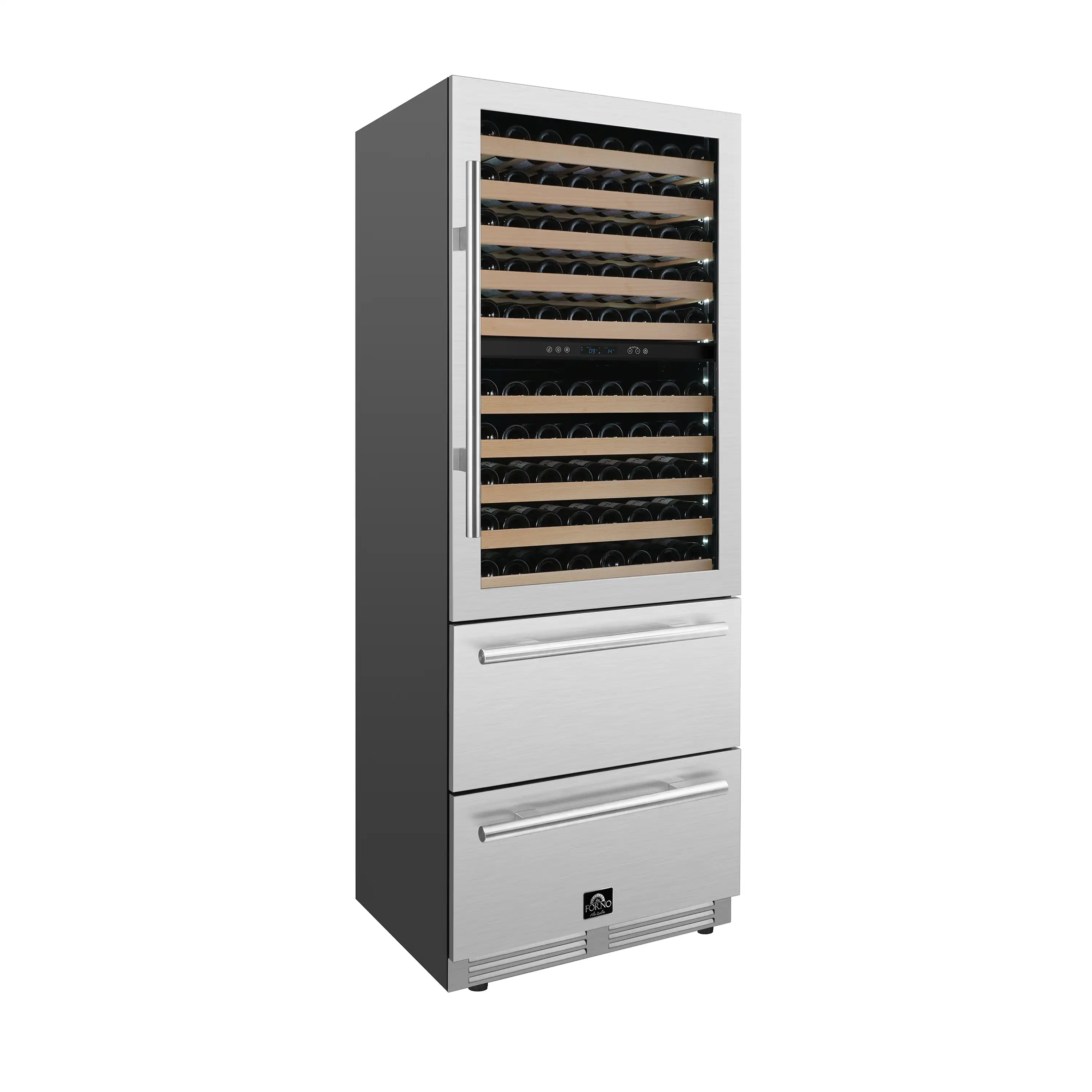 Forno Celano 30-Inch 21.3 Cu.ft Dual Zone Wine Cellar & Beverage Cooler (FWCDR6697-30S) - Image 8
