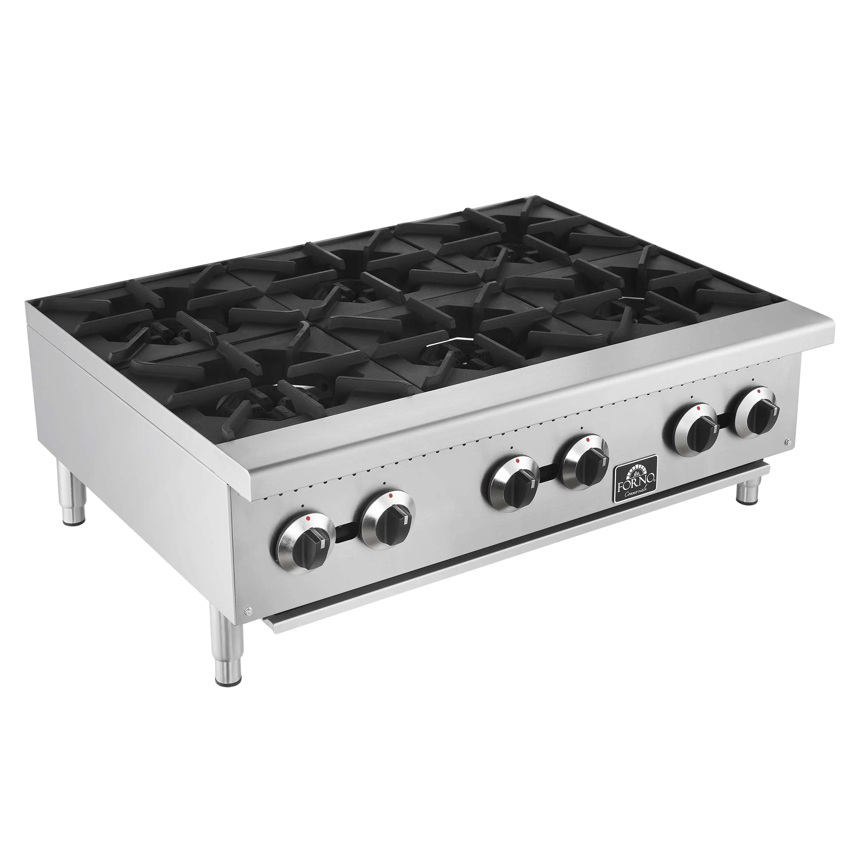 Forno Commerciale 36-Inch Gas Hotplate in Stainless Steel (FCMHP0079-36) - Image 3