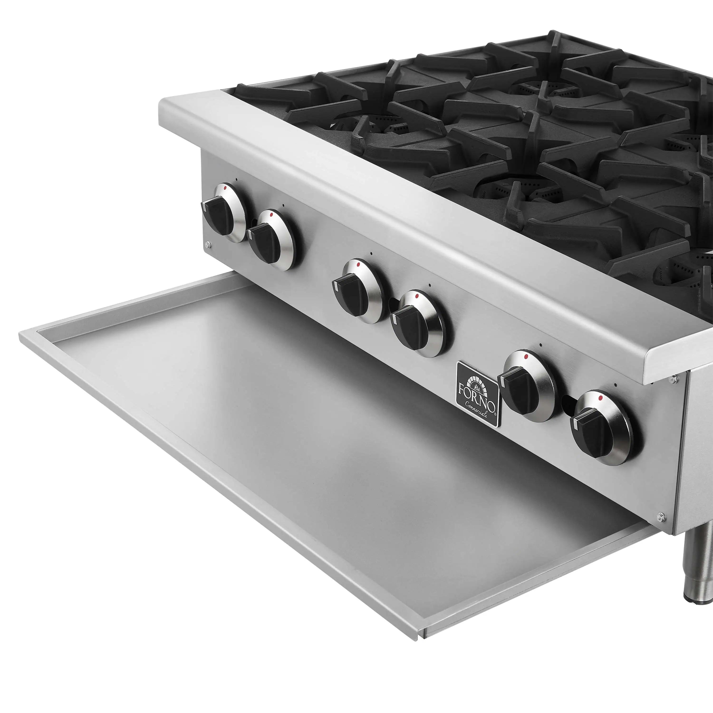 Forno Commerciale 36-Inch Gas Hotplate in Stainless Steel (FCMHP0079-36) - Image 5