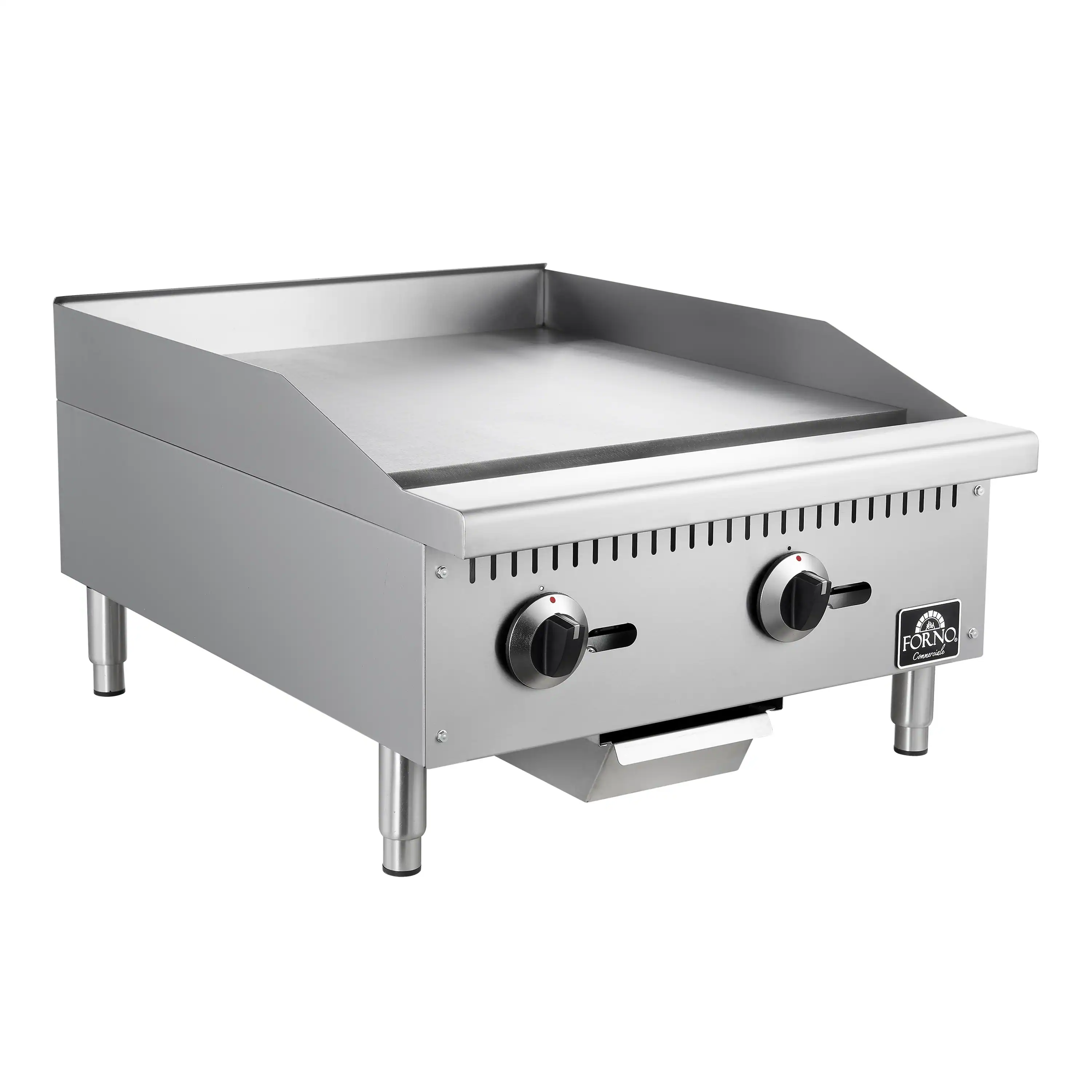 Forno Commerciale 24-Inch Gas Griddle in Stainless Steel (FCMGG0055-24) - Image 3