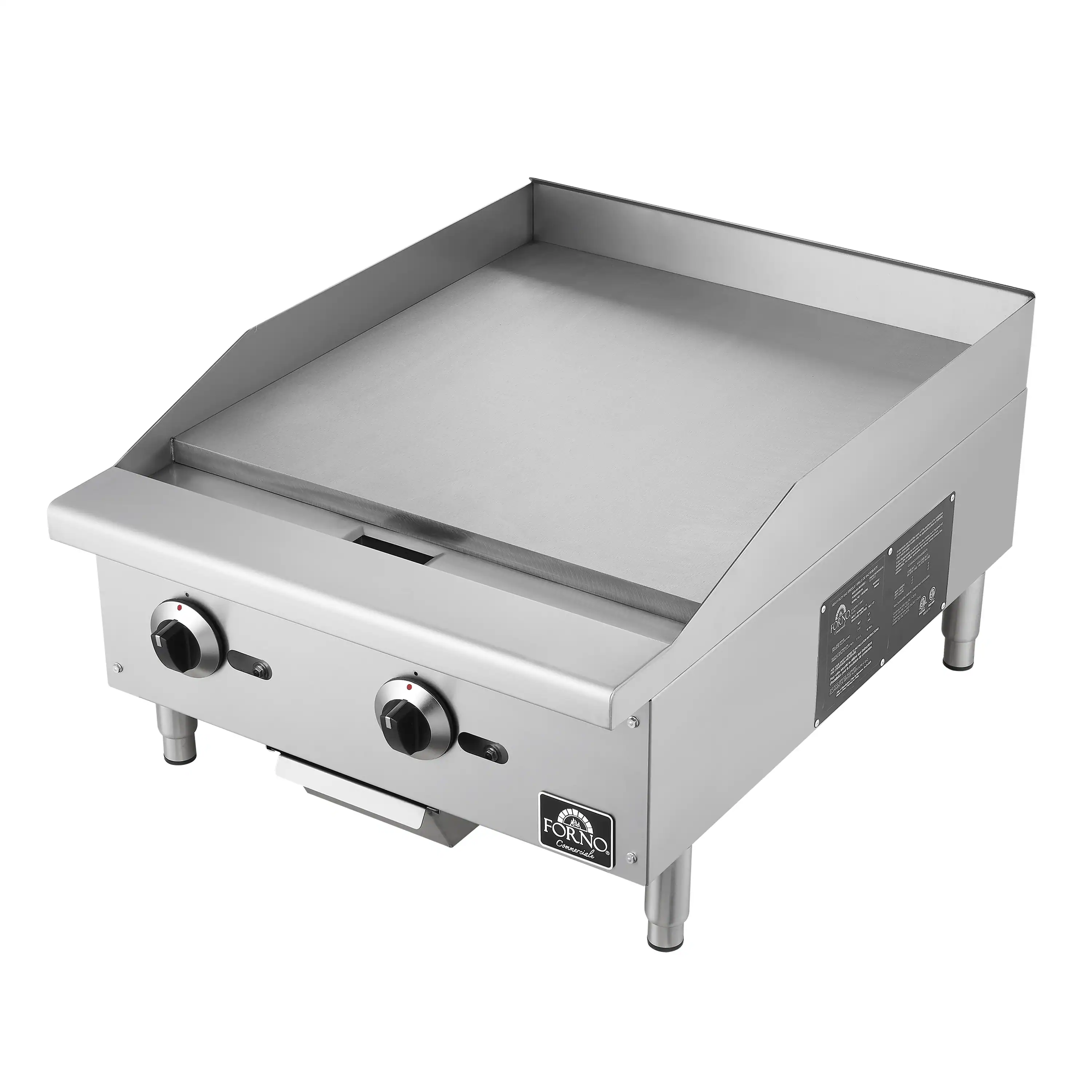 Forno Commerciale 24-Inch Gas Griddle in Stainless Steel (FCMGG0055-24) - Image 5