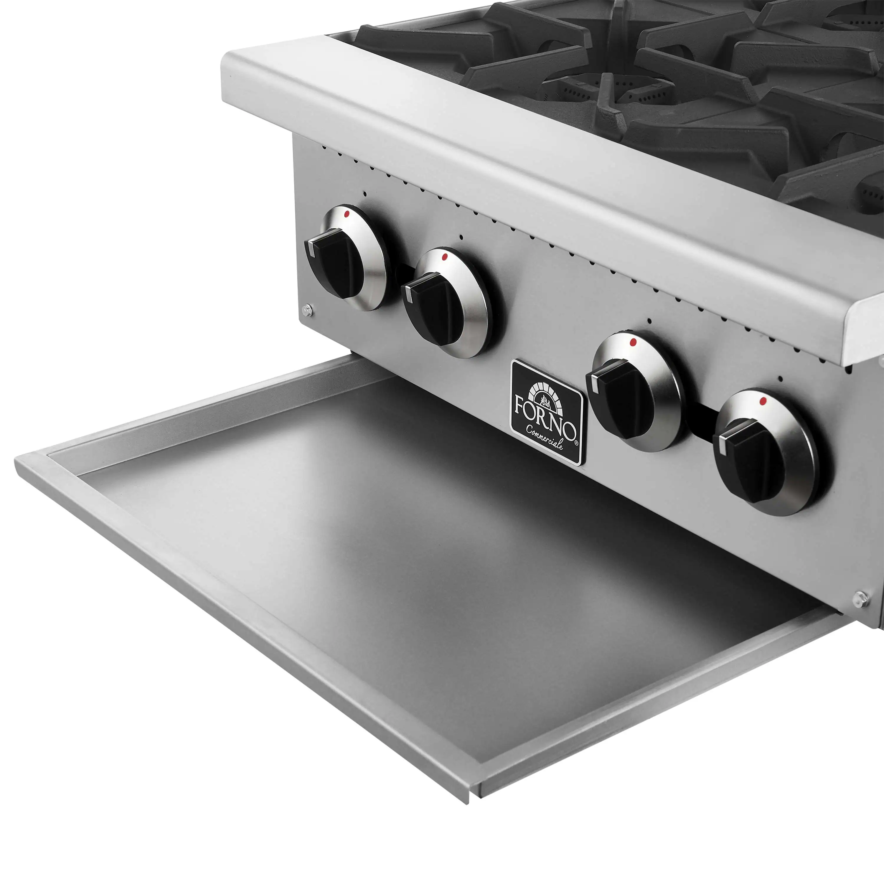 Forno Commerciale 24-Inch Gas Hotplate in Stainless Steel (FCMHP0079-24) - Image 6