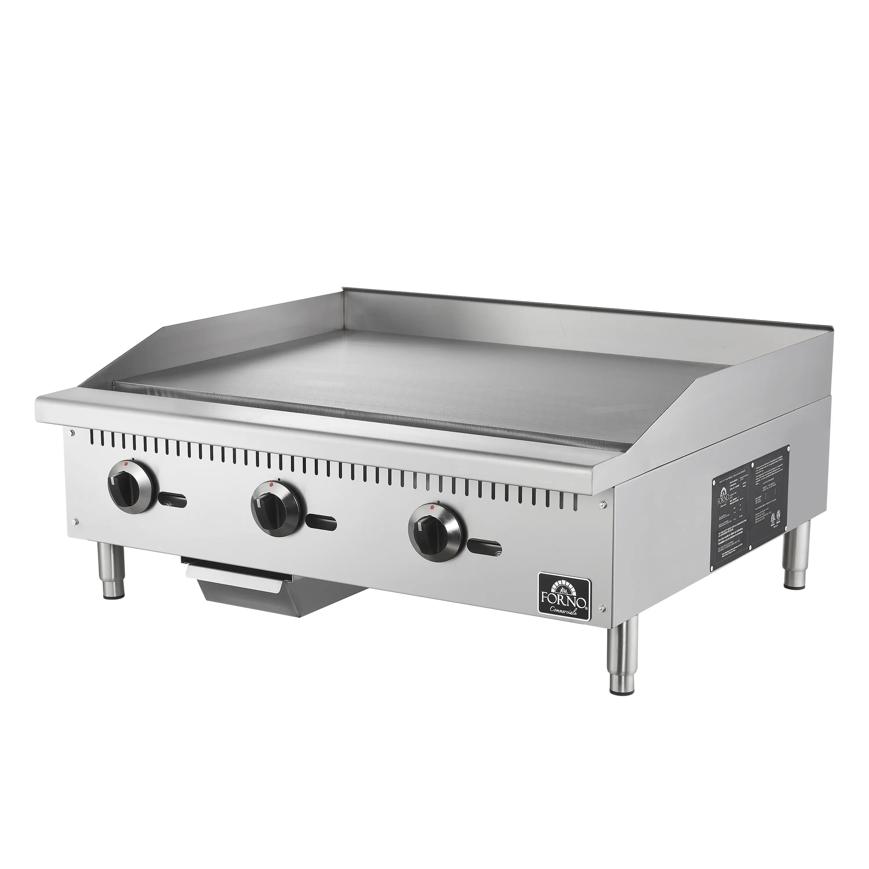 Forno Commerciale 36-Inch Gas Griddle in Stainless Steel (FCMGG0055-36) - Image 5