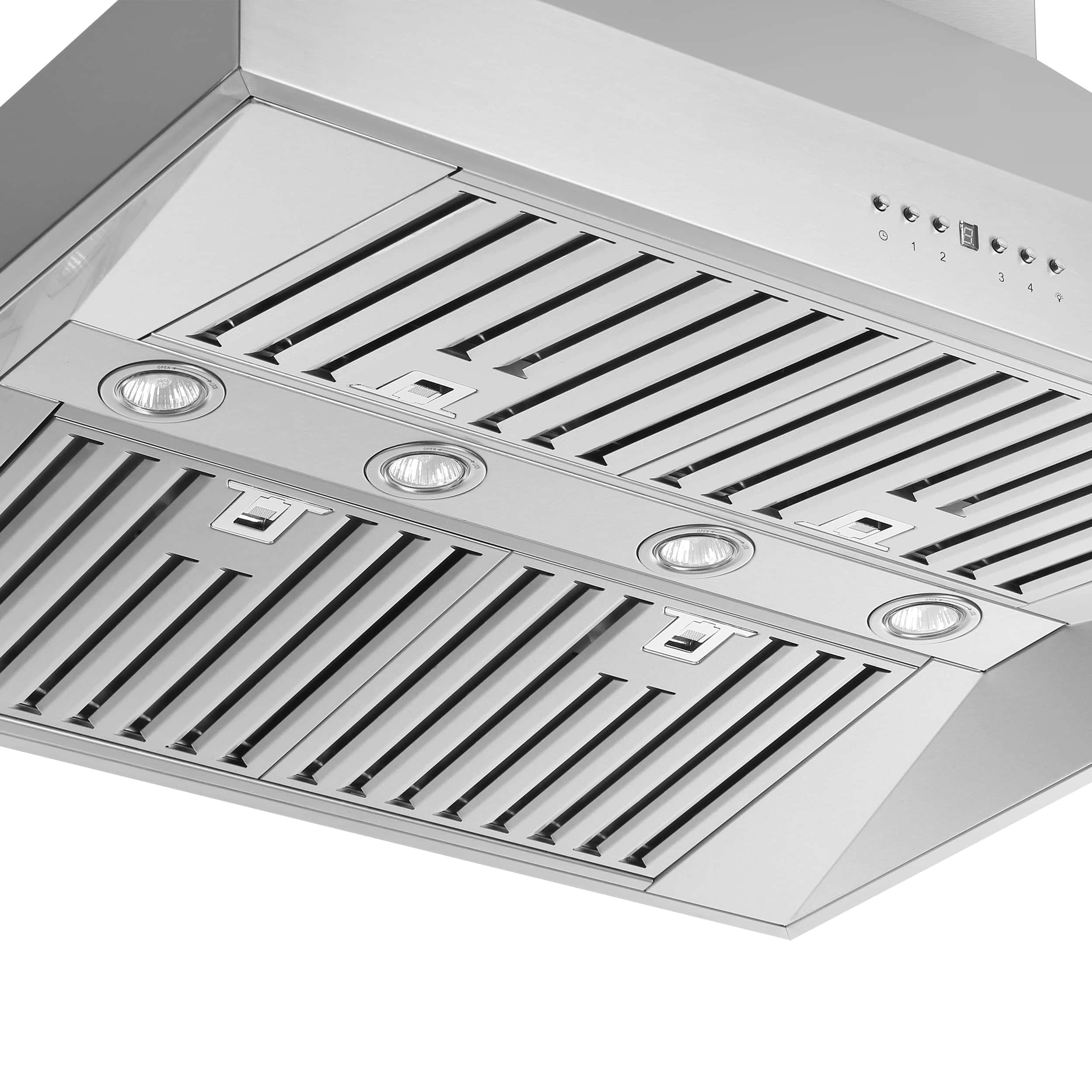 Forno Coppito 36-Inch Island Range Hood in Stainless Steel with 1200 CFM Motor (FRHIS5129-36) - Image 3