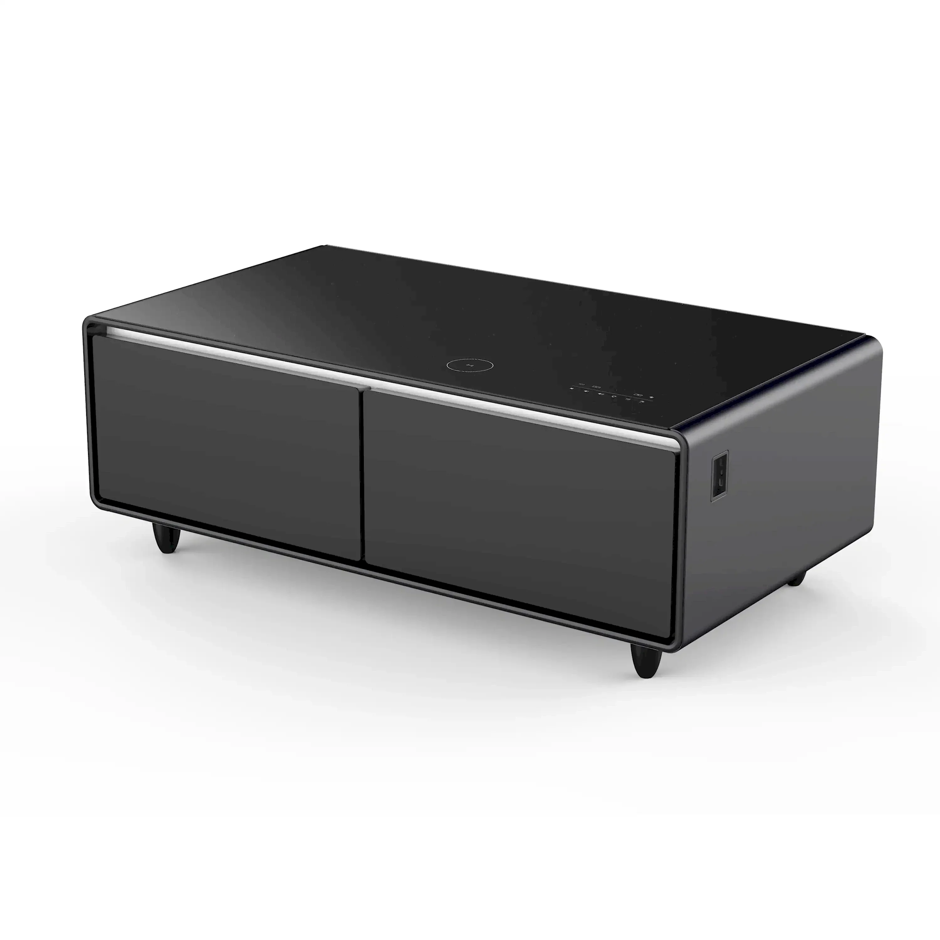 Forno Evoluto Tavolo 51-Inch Smart Coffee Table Refrigerators - Dual Drawers, Bluetooth 5.0 Audio, Wireless Charging & RGB Ambient Light in Black (FCTFR7006-51BLK) - Image 13