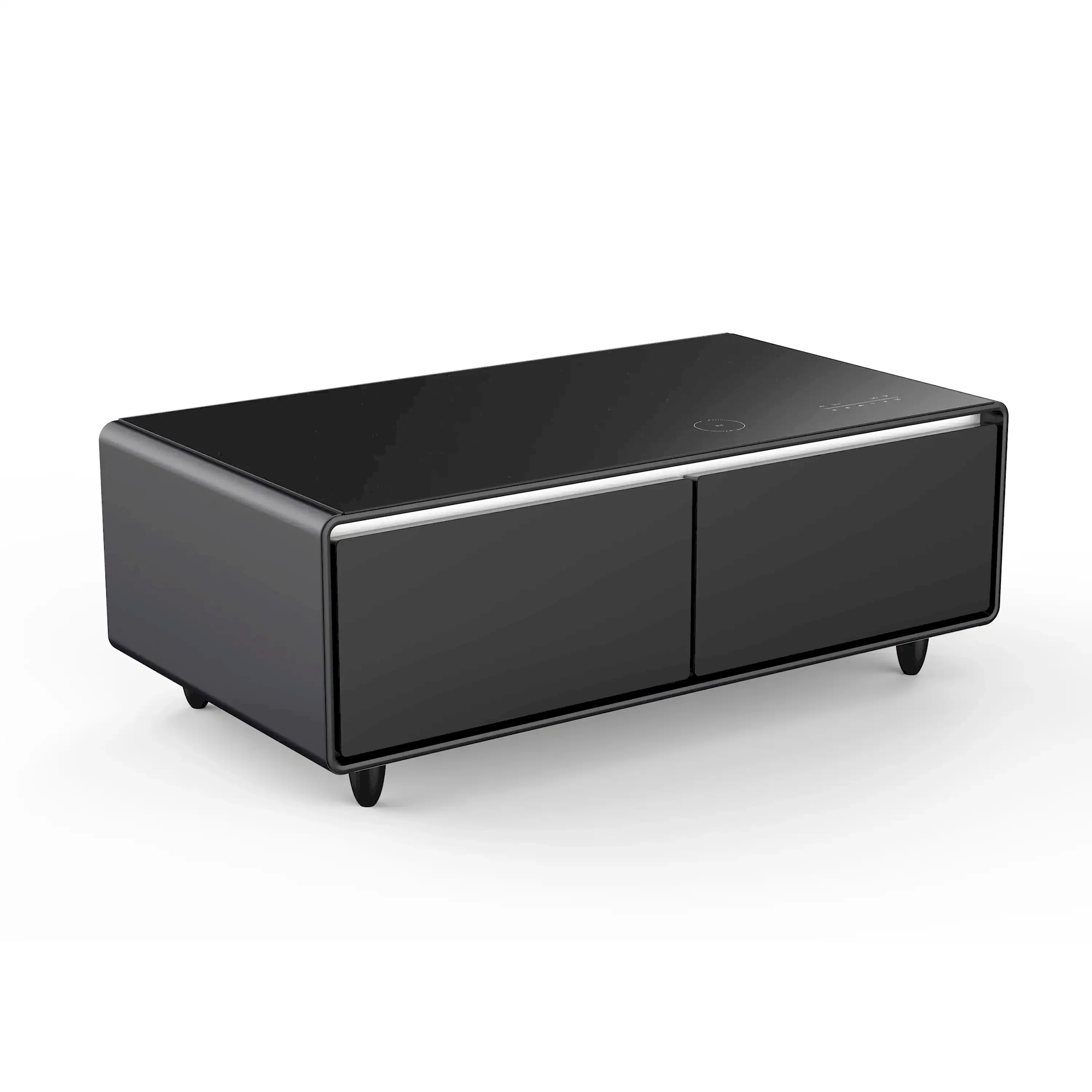 Forno Evoluto Tavolo 51-Inch Smart Coffee Table Refrigerators - Dual Drawers, Bluetooth 5.0 Audio, Wireless Charging & RGB Ambient Light in Black (FCTFR7006-51BLK) - Image 14
