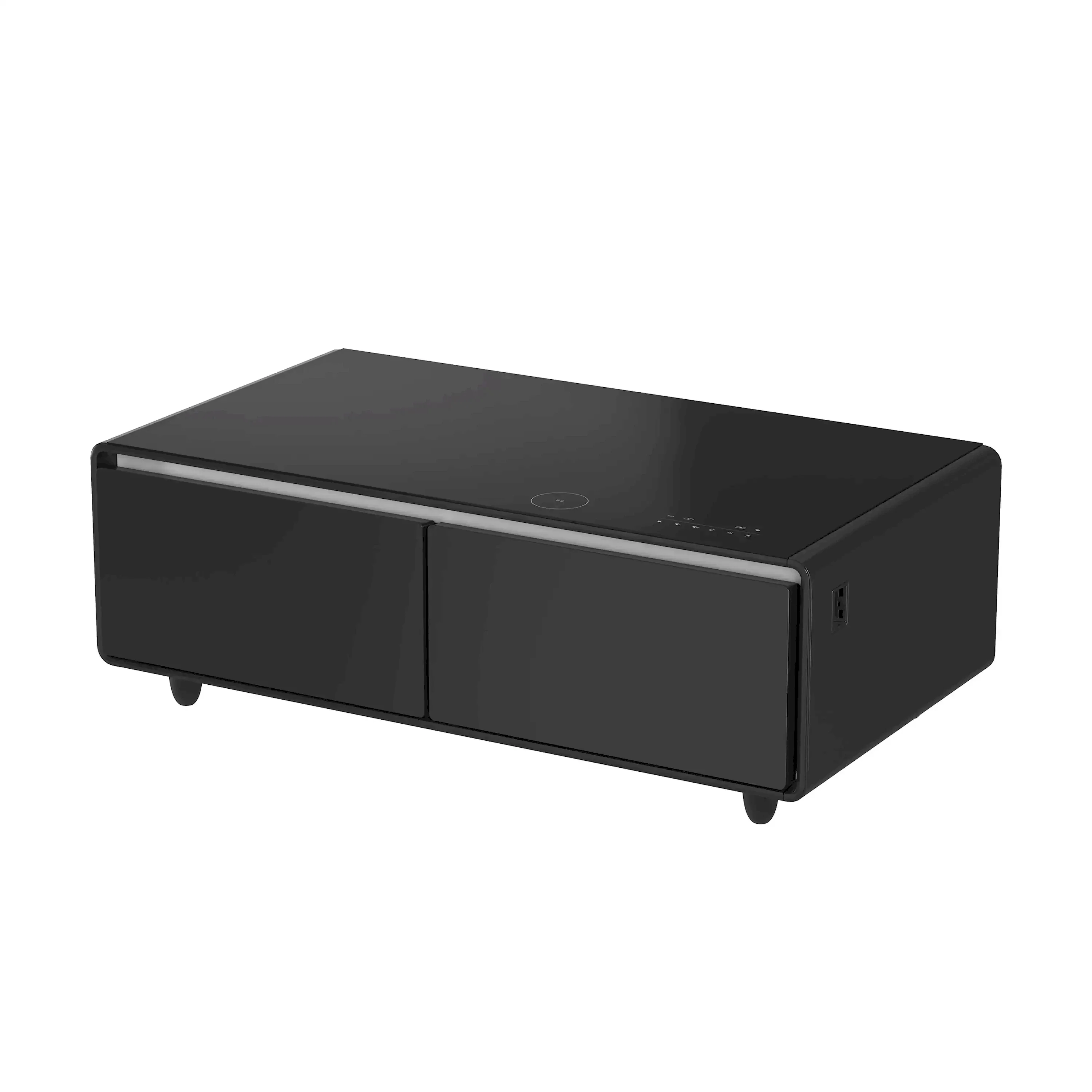 Forno Evoluto Tavolo 51-Inch Smart Coffee Table Refrigerators - Dual Drawers, Bluetooth 5.0 Audio, Wireless Charging & RGB Ambient Light in Black (FCTFR7006-51BLK) - Image 15