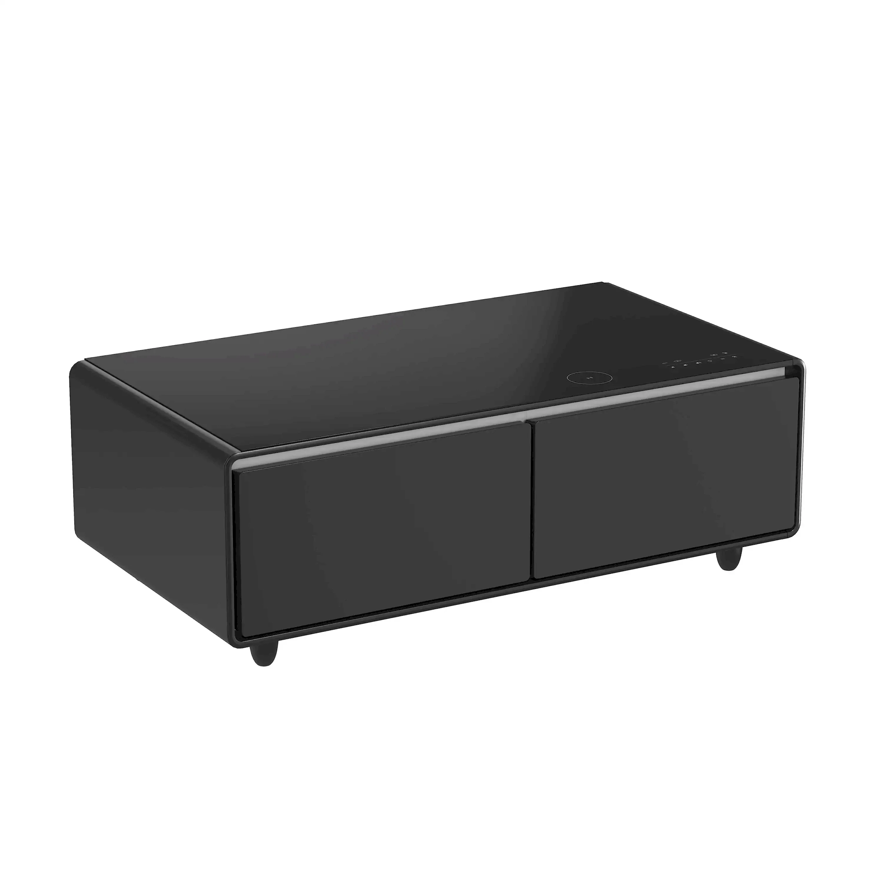 Forno Evoluto Tavolo 51-Inch Smart Coffee Table Refrigerators - Dual Drawers, Bluetooth 5.0 Audio, Wireless Charging & RGB Ambient Light in Black (FCTFR7006-51BLK) - Image 9
