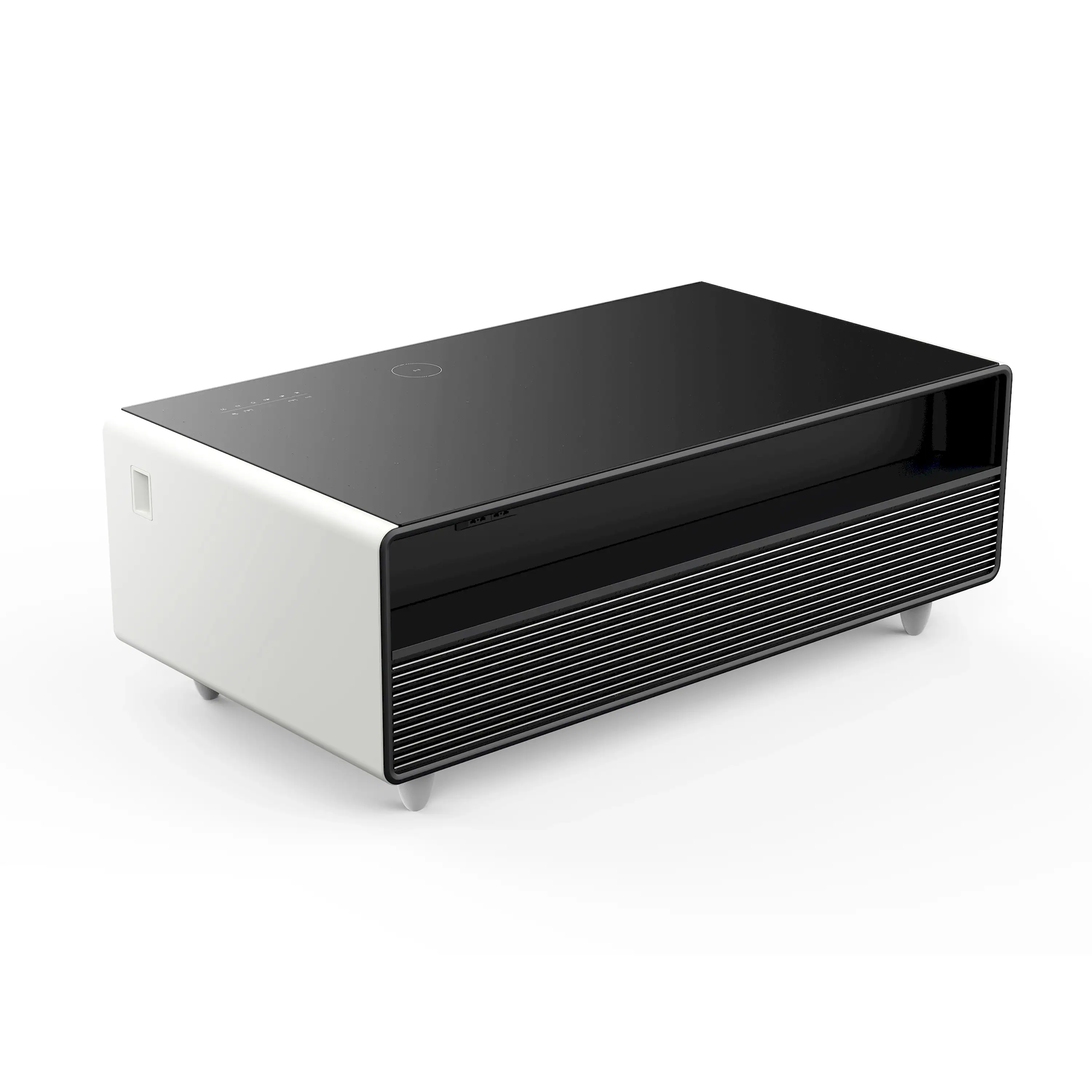 Forno Evoluto Tavolo 51-Inch Smart Coffee Table Refrigerators - Dual Drawers, Bluetooth 5.0 Audio, Wireless Charging & RGB Ambient Light in White (FCTFR7006-51WHT) - Image 8