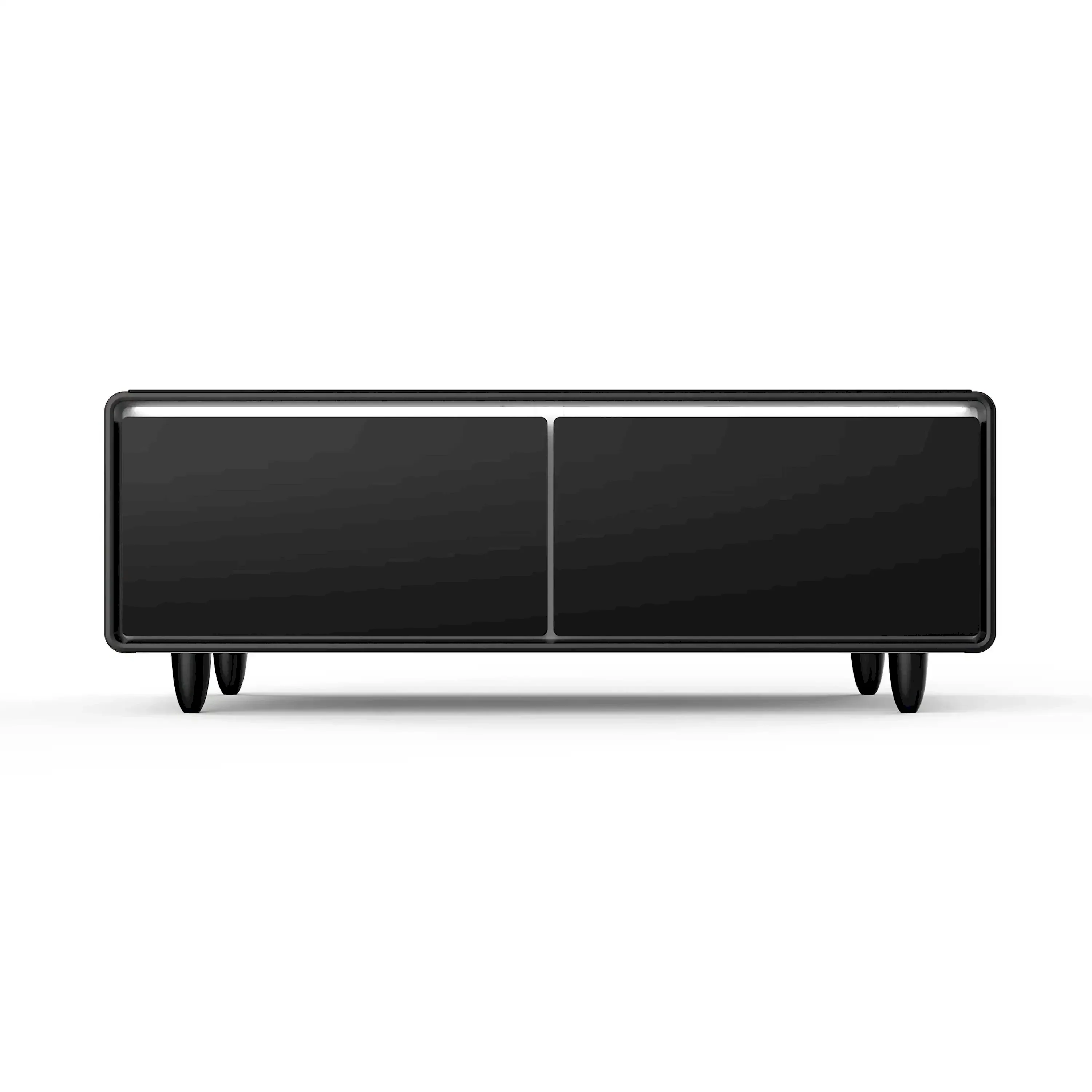 Forno Evoluto Tavolo 51-Inch Smart Coffee Table Refrigerators - Dual Cooling Zones, Wireless Charging Pad & Built-In Bluetooth Speakers, with Wood Accent Sides (FCTFR7006-51WD) - Image 11