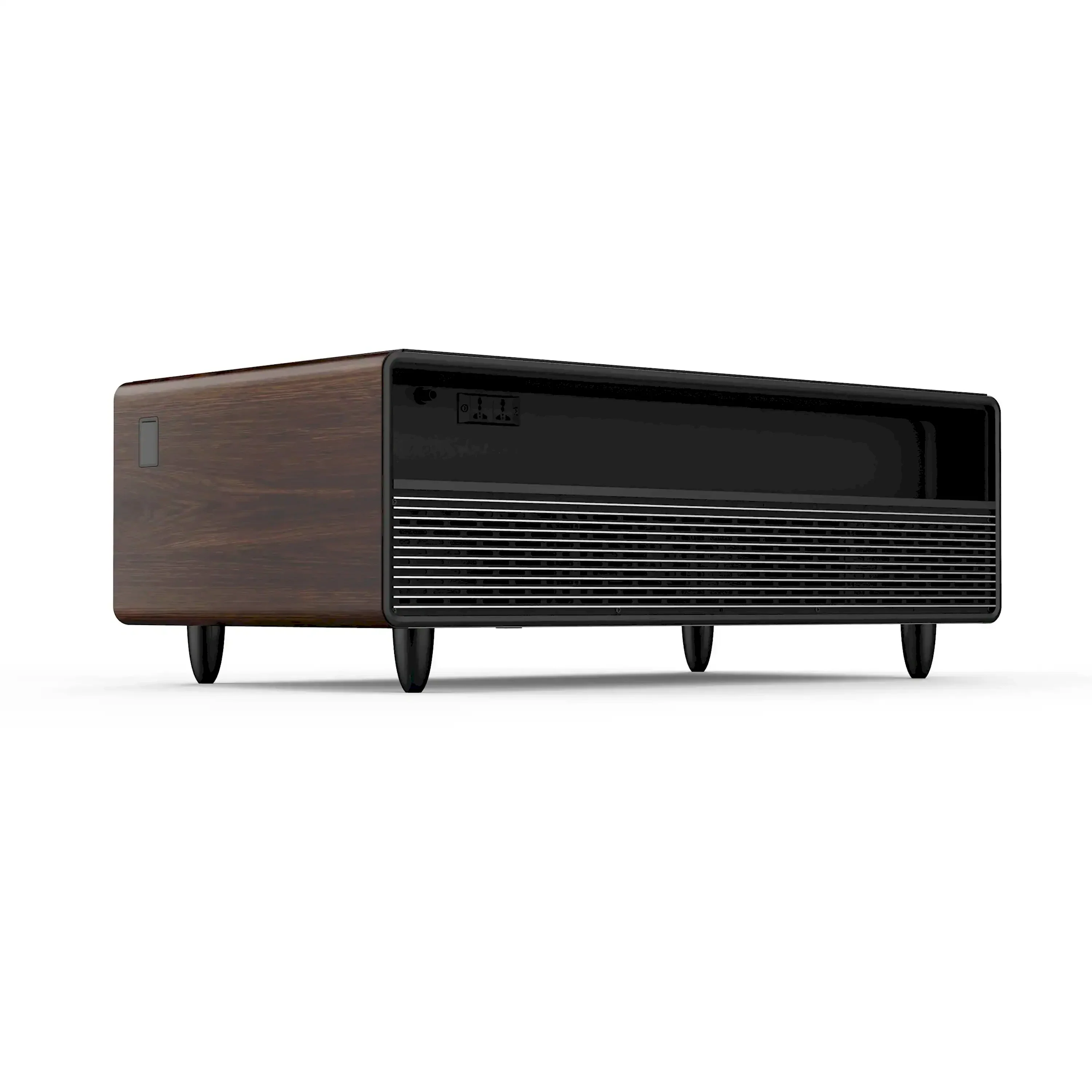 Forno Evoluto Tavolo 51-Inch Smart Coffee Table Refrigerators - Dual Cooling Zones, Wireless Charging Pad & Built-In Bluetooth Speakers, with Wood Accent Sides (FCTFR7006-51WD) - Image 5