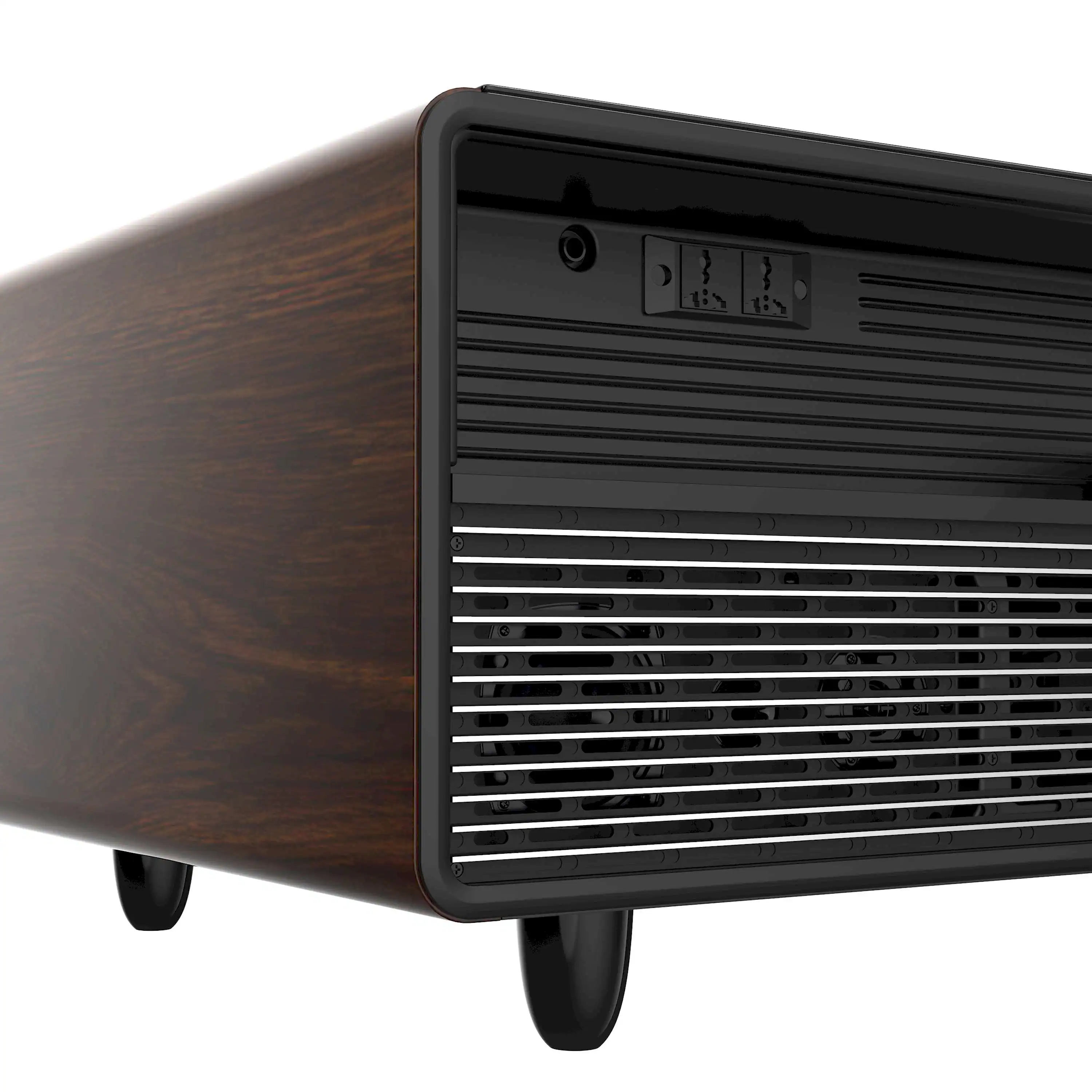 Forno Evoluto Tavolo 51-Inch Smart Coffee Table Refrigerators - Dual Cooling Zones, Wireless Charging Pad & Built-In Bluetooth Speakers, with Wood Accent Sides (FCTFR7006-51WD) - Image 9