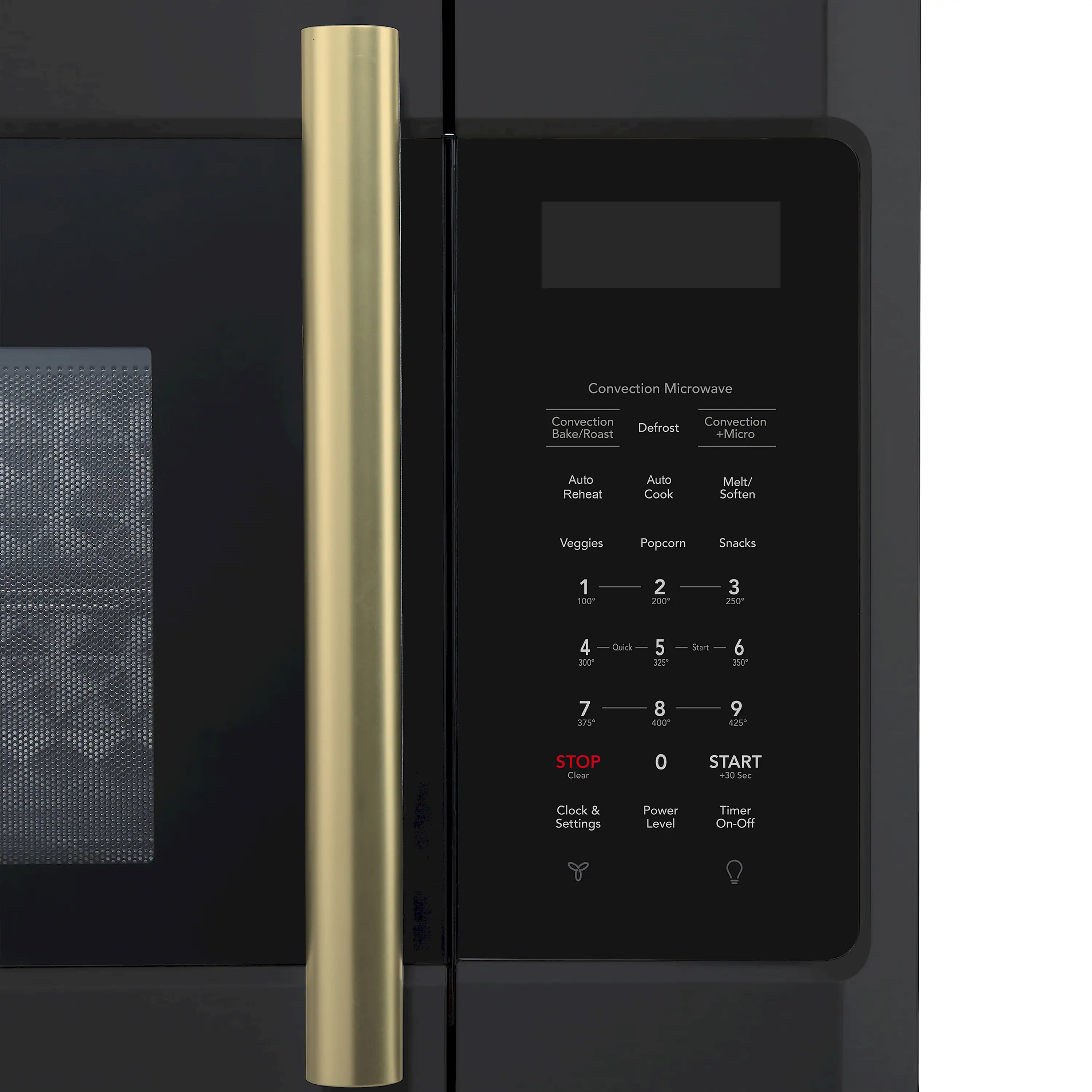Forno Fornace 30-Inch Over-the-Range Convection Microwave in Black with Antique Brass Handle – 1.5 cu.ft, 300 CFM Vent, Touch Control, LED Light (FOTR3038-30BLK) - Image 6