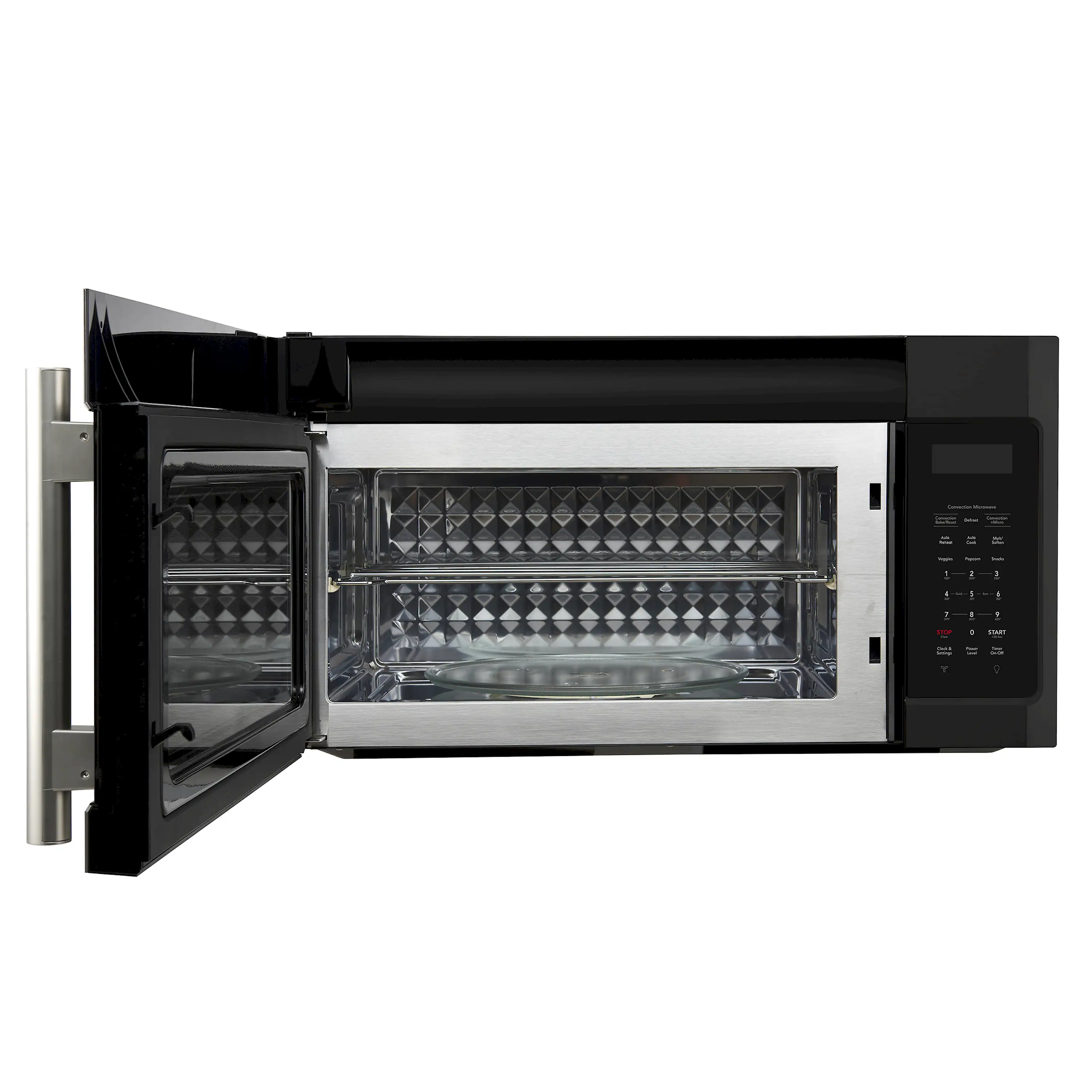 Forno Fornace 30-Inch Over-the-Range Convection Microwave in Black with Stainless Steel Handle – 1.5 cu.ft, 300 CFM Vent, Touch Control, LED Light (FOTR3038-30BLK) - Image 3
