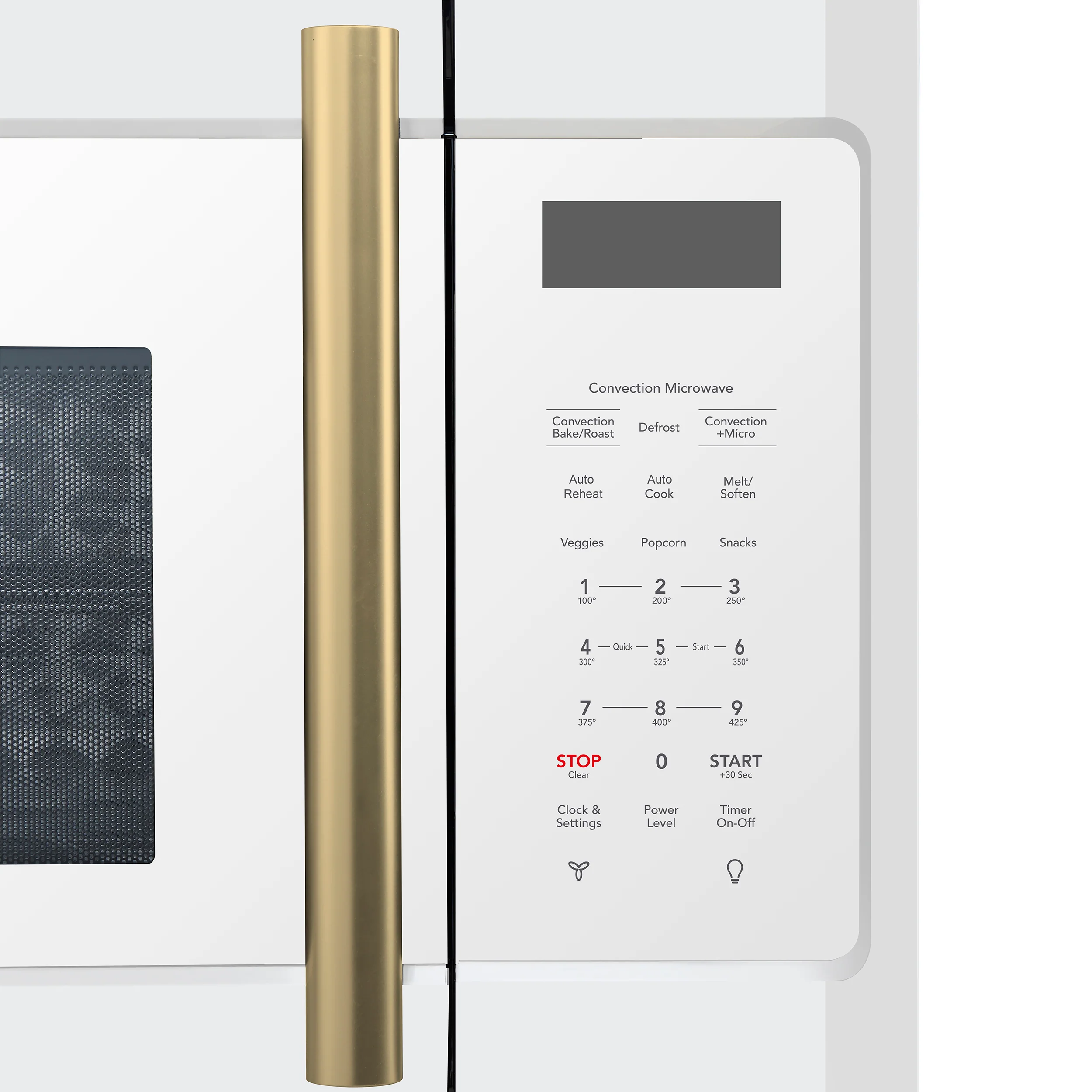 Forno Fornace 30-Inch Over-the-Range Convection Microwave in White with Antique Brass Handle – 1.5 cu.ft, 300 CFM Vent, Touch Control, LED Light (FOTR3038-30WHT) - Image 7