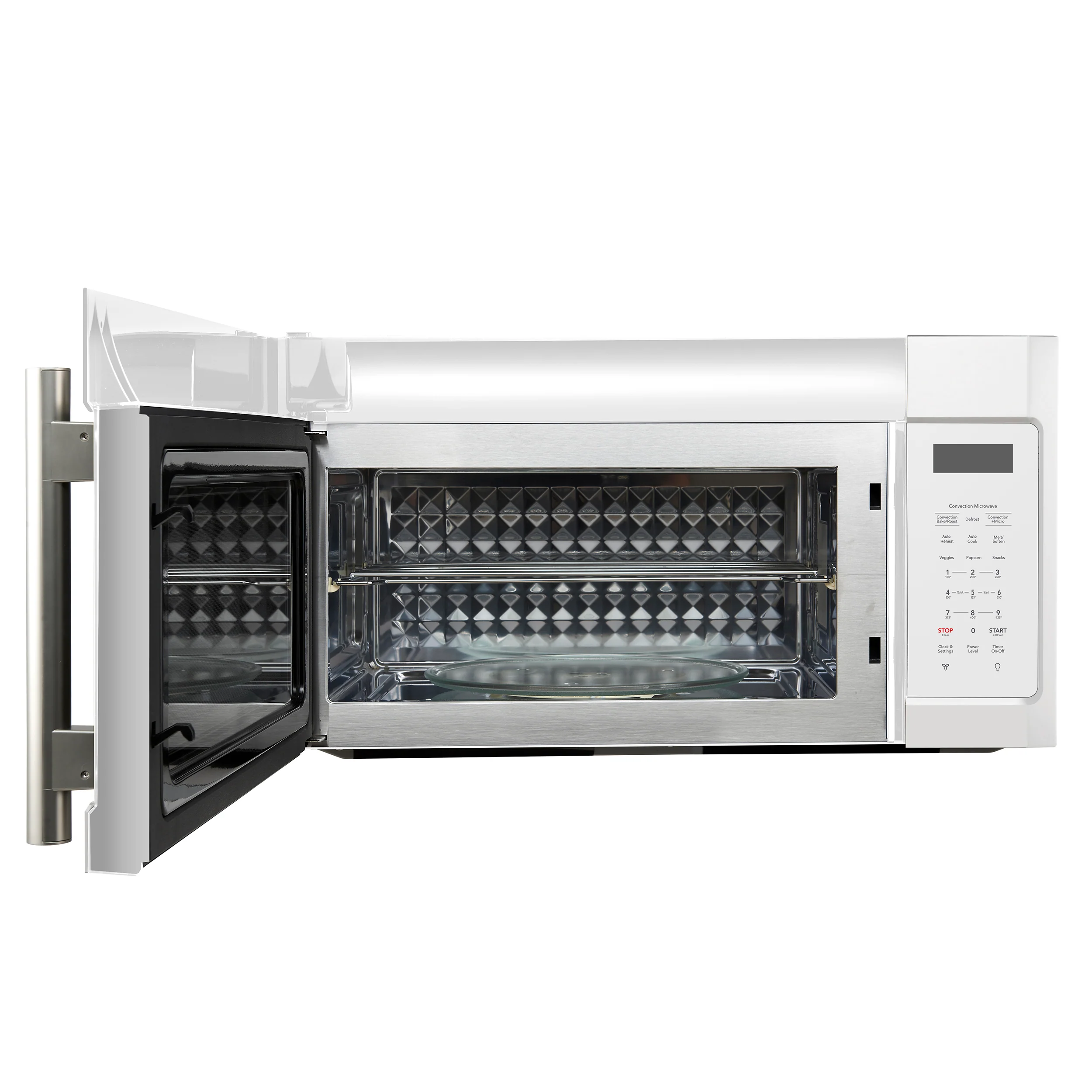 Forno Fornace 30-Inch Over-the-Range Convection Microwave in White with Stainless Steel Handle – 1.5 cu.ft, 300 CFM Vent, Touch Control, LED Light (FOTR3038-30WHT) - Image 3