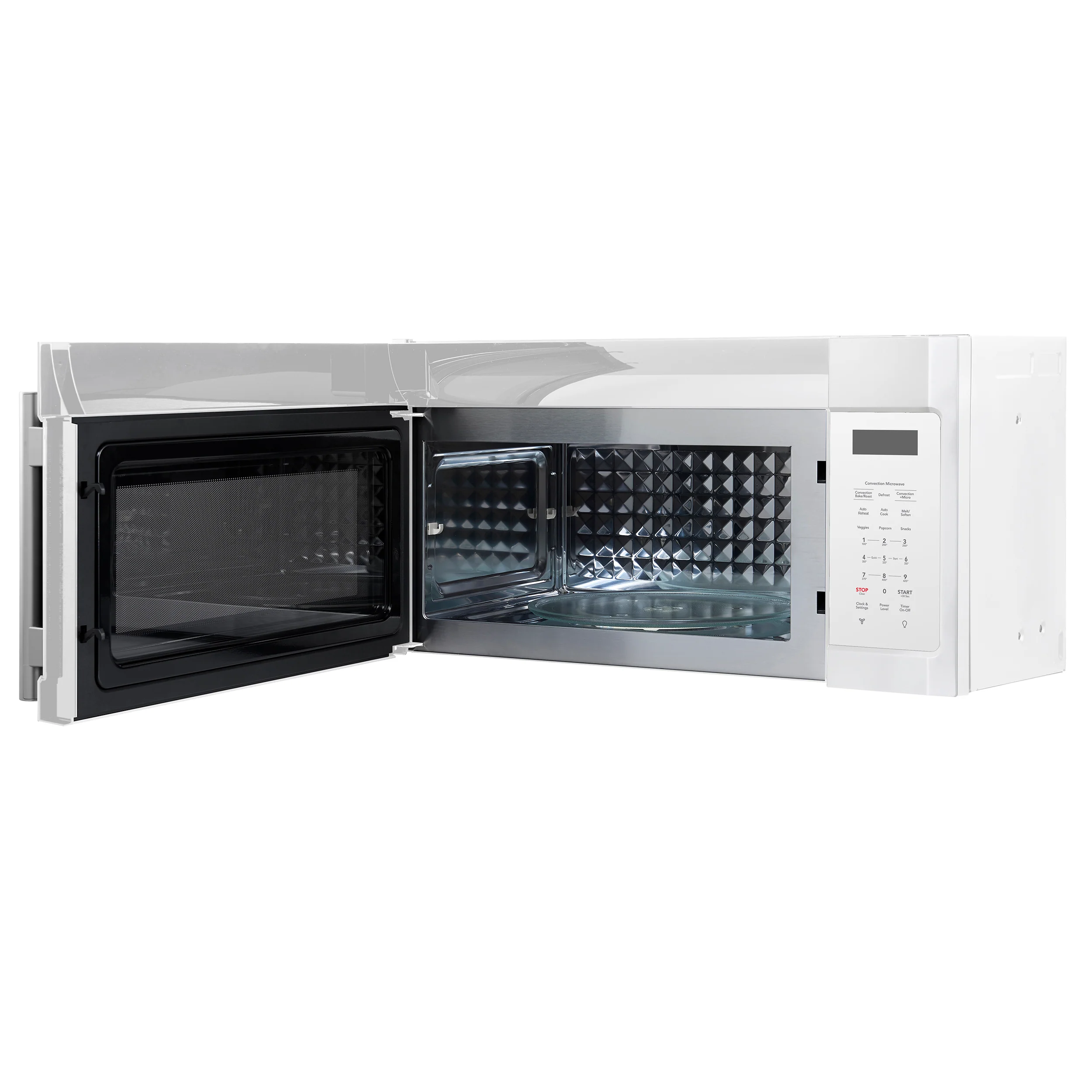 Forno Fornace 30-Inch Over-the-Range Convection Microwave in White with Stainless Steel Handle – 1.5 cu.ft, 300 CFM Vent, Touch Control, LED Light (FOTR3038-30WHT) - Image 4