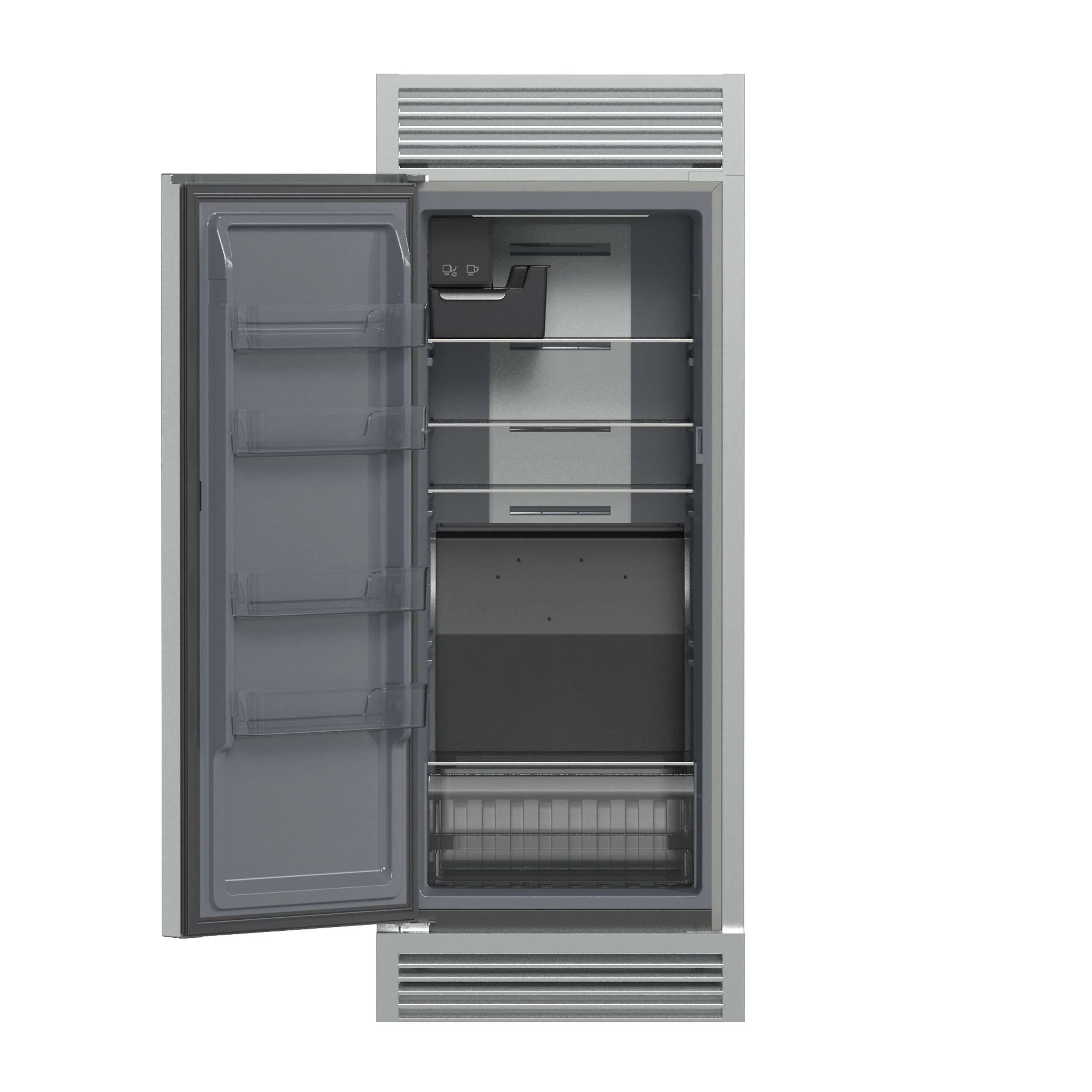 Forno Fortezza 32-Inch Left-Swing Freezer with Trim Grille in Stainless Steel, with Automatic Ice Maker (FFFFD1738-32LSG) - Image 3