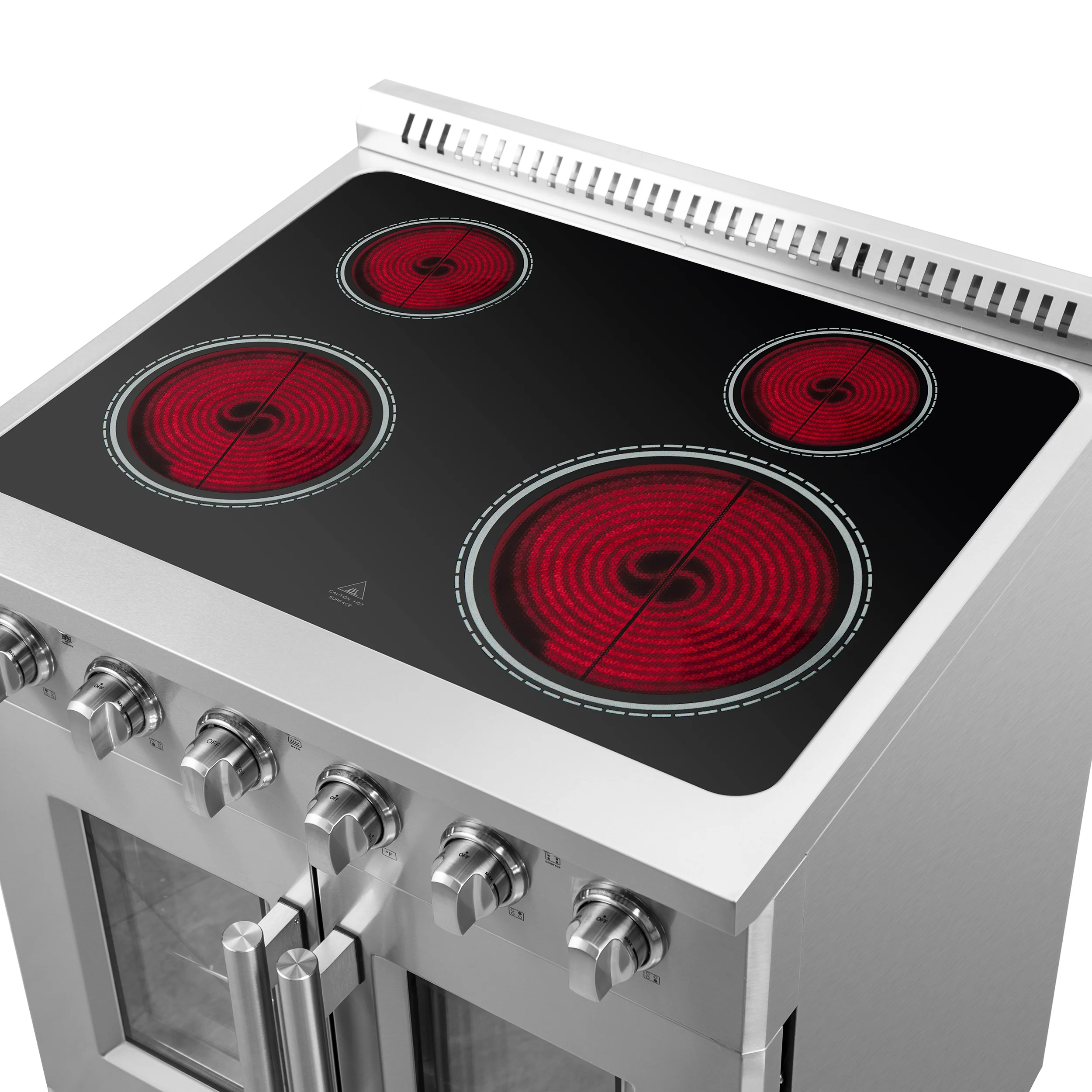 Forno Galiano 30-Inch French Door Electric Range with Convection Oven in Stainless Steel (FFSEL6917-30) - Image 11