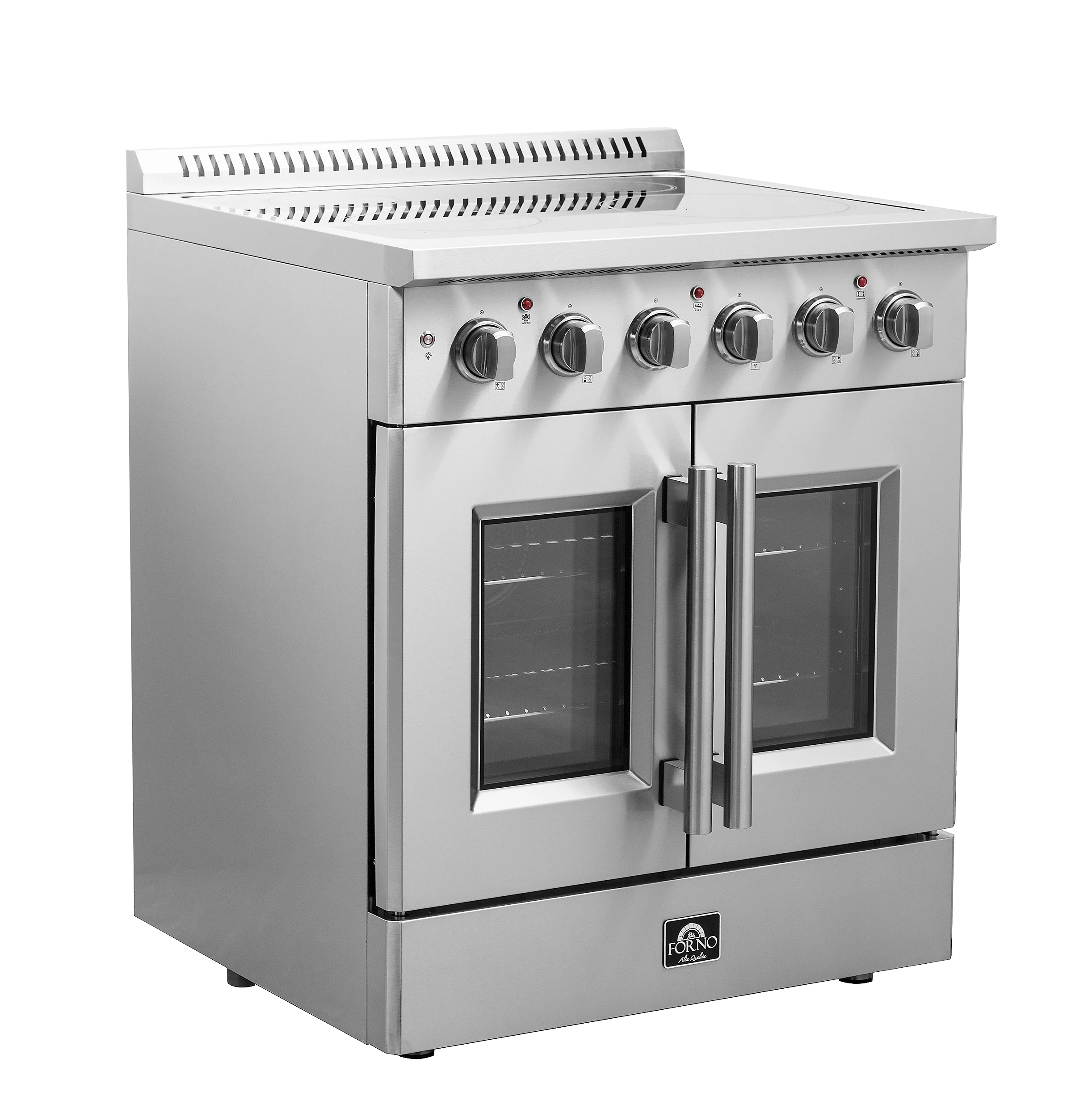 Forno Galiano 30-Inch French Door Electric Range with Convection Oven in Stainless Steel (FFSEL6917-30) - Image 5