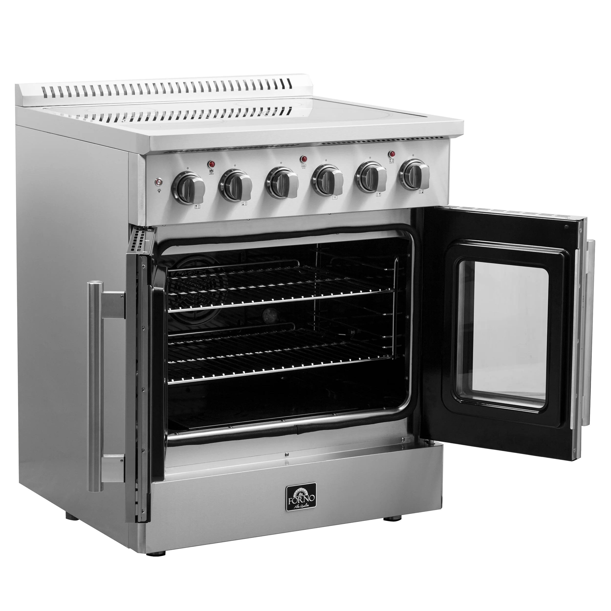 Forno Galiano 30-Inch French Door Electric Range with Convection Oven in Stainless Steel (FFSEL6917-30) - Image 8