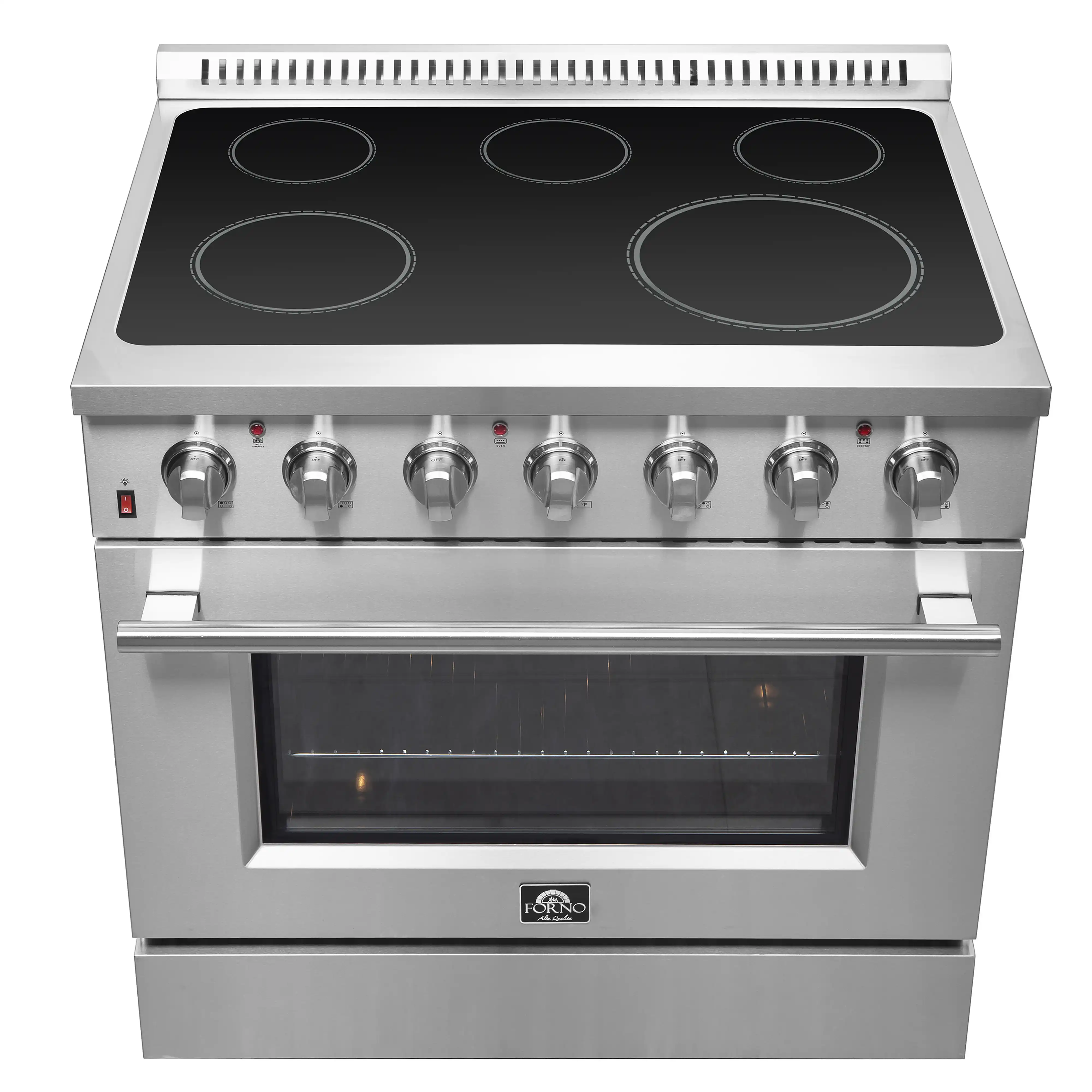 Forno Galiano 36-Inch Electric Range with Convection Oven in Stainless Steel (FFSEL6083-36) - Image 3