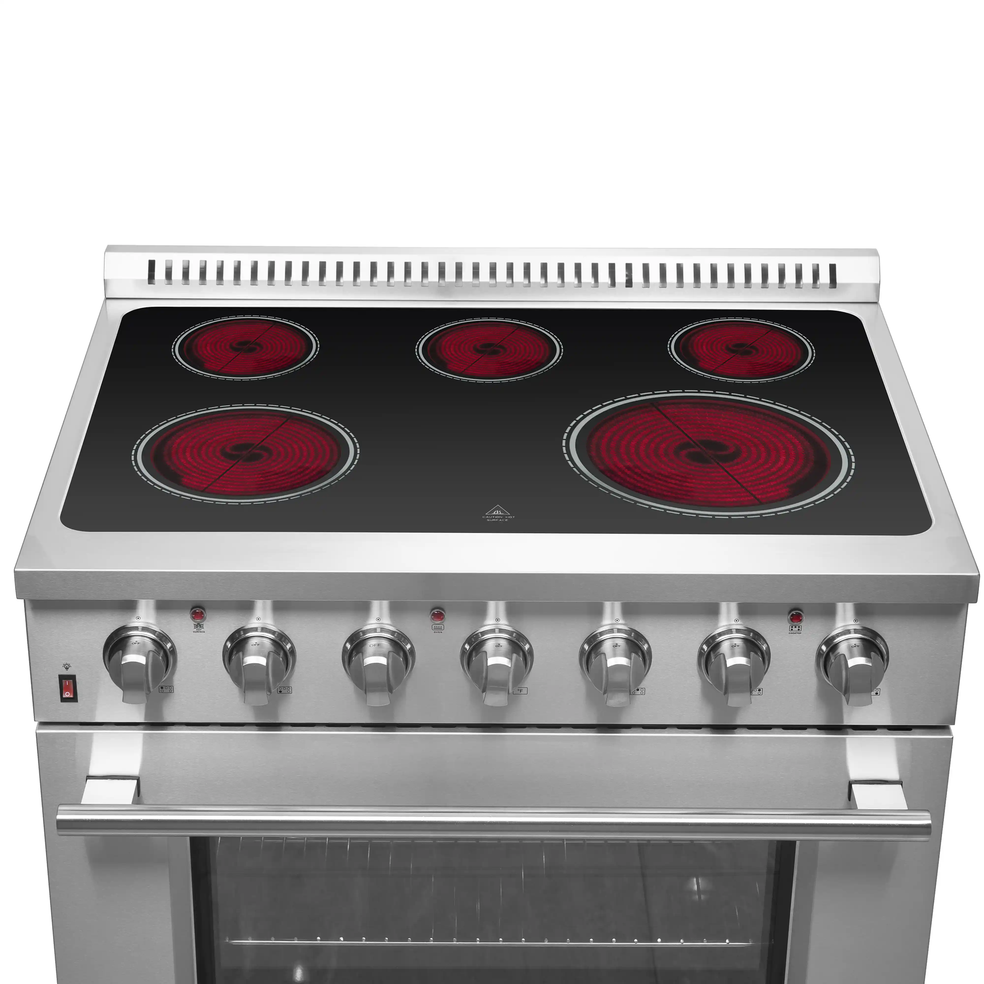 Forno Galiano 36-Inch Electric Range with Convection Oven in Stainless Steel (FFSEL6083-36) - Image 4