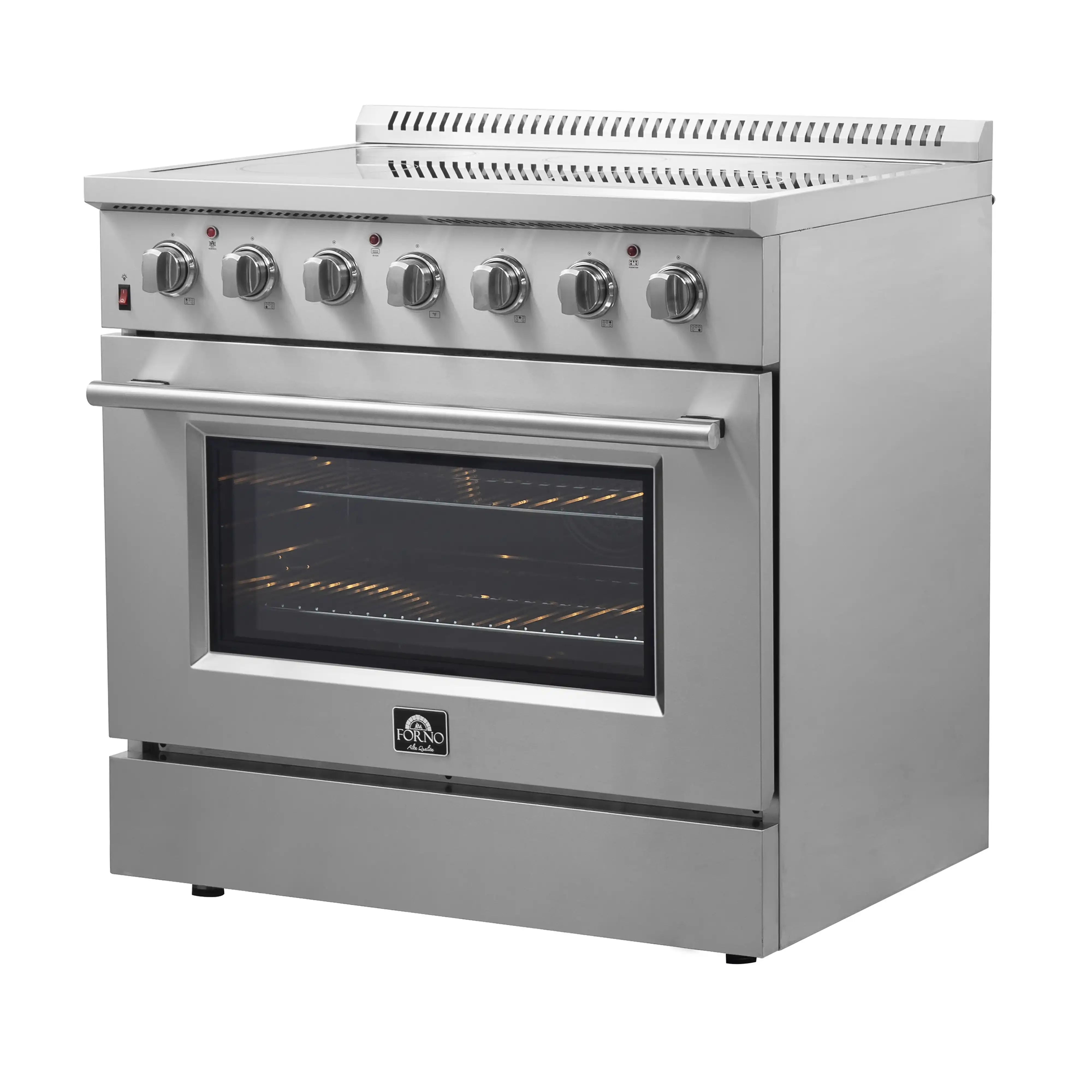 Forno Galiano 36-Inch Electric Range with Convection Oven in Stainless Steel (FFSEL6083-36) - Image 6