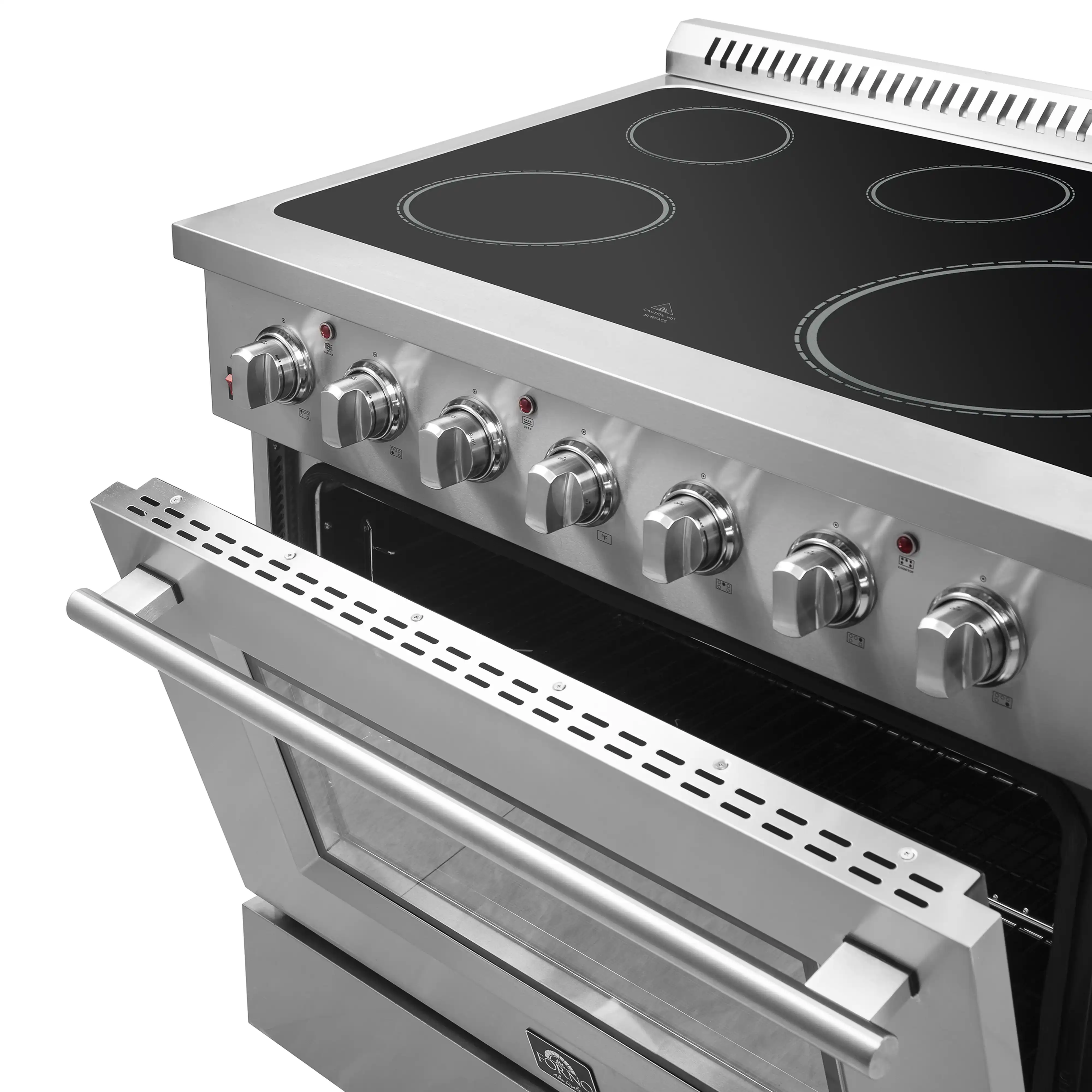 Forno Galiano 36-Inch Electric Range with Convection Oven in Stainless Steel (FFSEL6083-36) - Image 8
