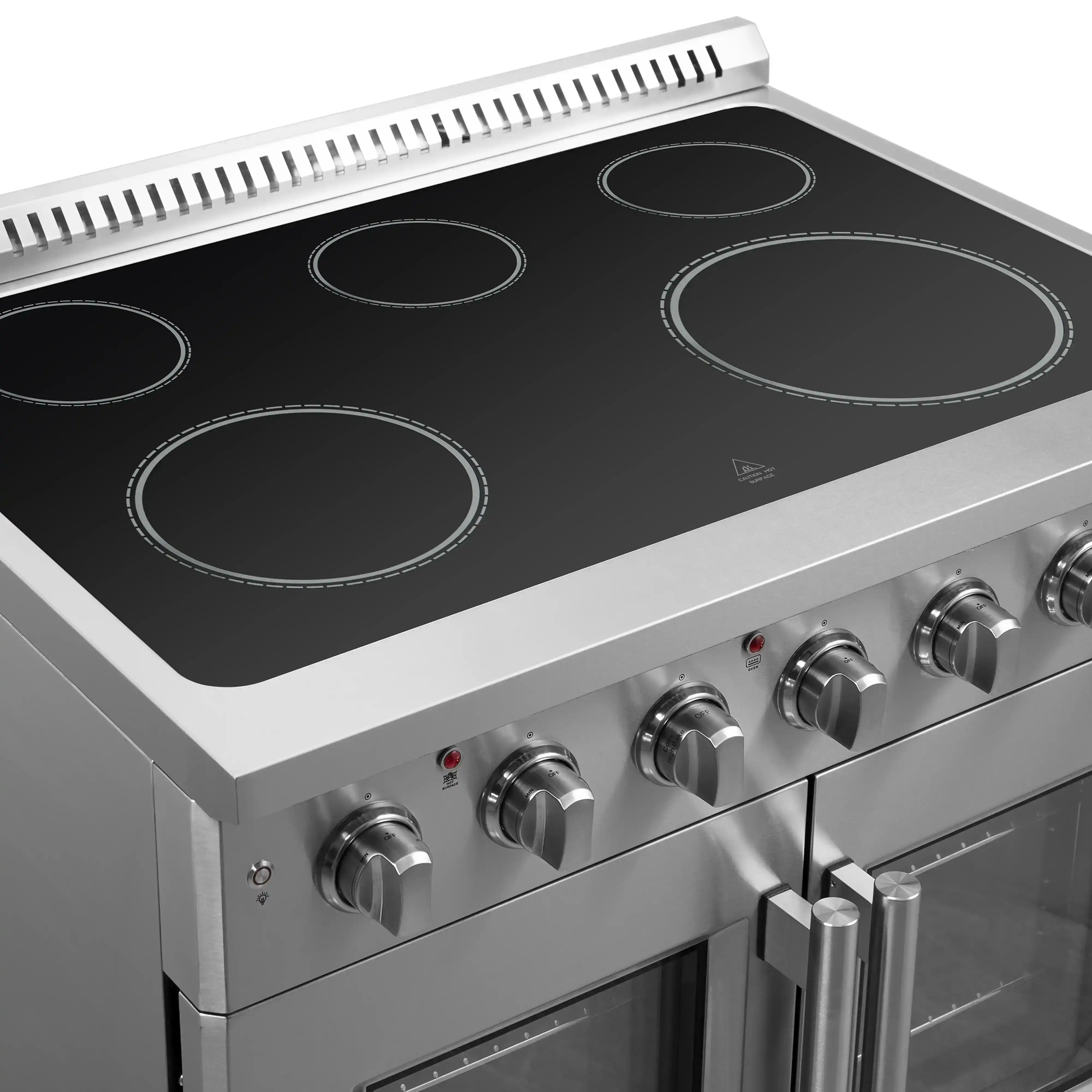 Forno Galiano 36-Inch French Door Electric Range with Convection Oven in Stainless Steel (FFSEL6917-36) - Image 11