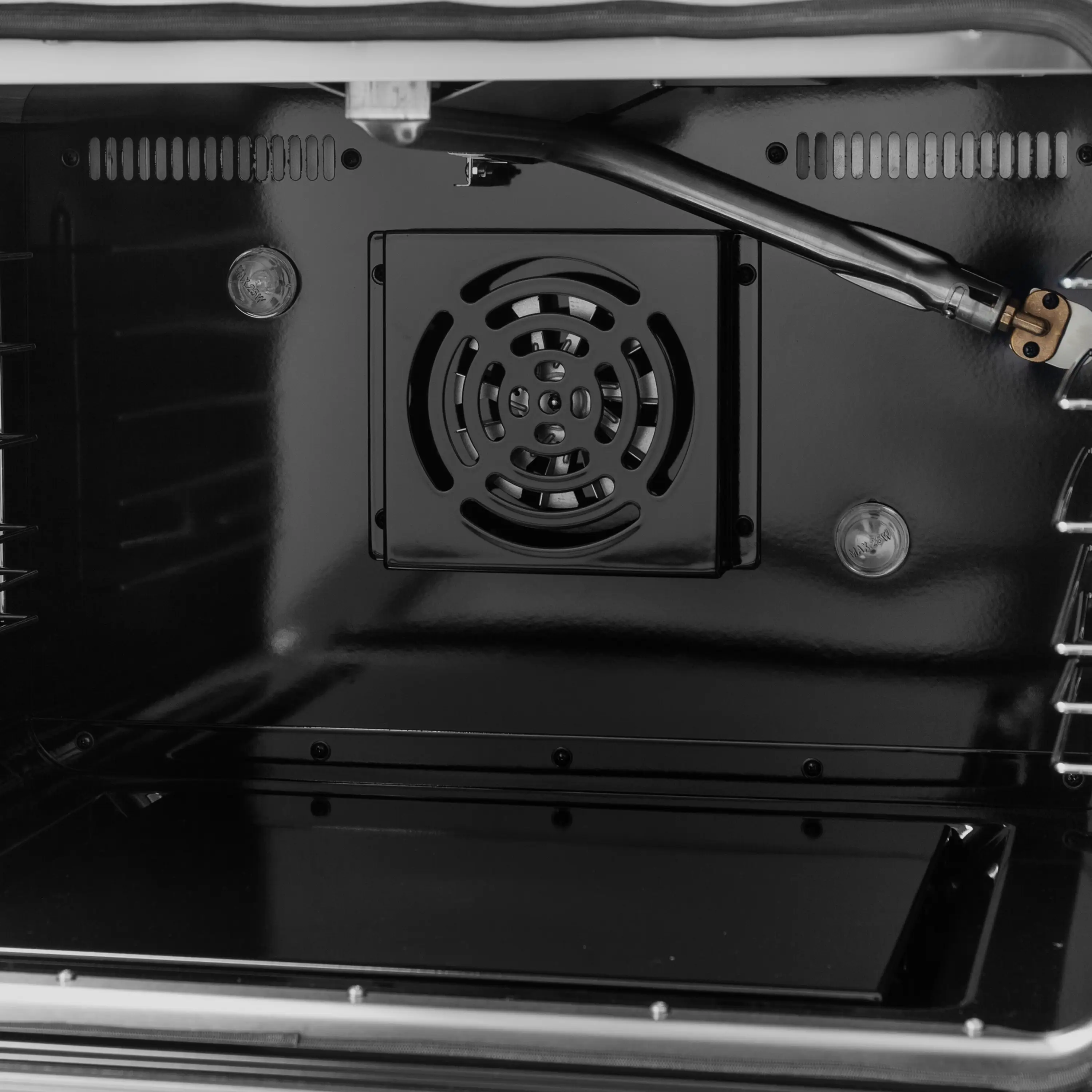 Forno Galiano 48-Inch French Door Gas Range with 8 Burners and 6.58 Cu. Ft. Convection Oven in Black with Antique Brass Trim (FFSGS6444-48BLK) - Image 13
