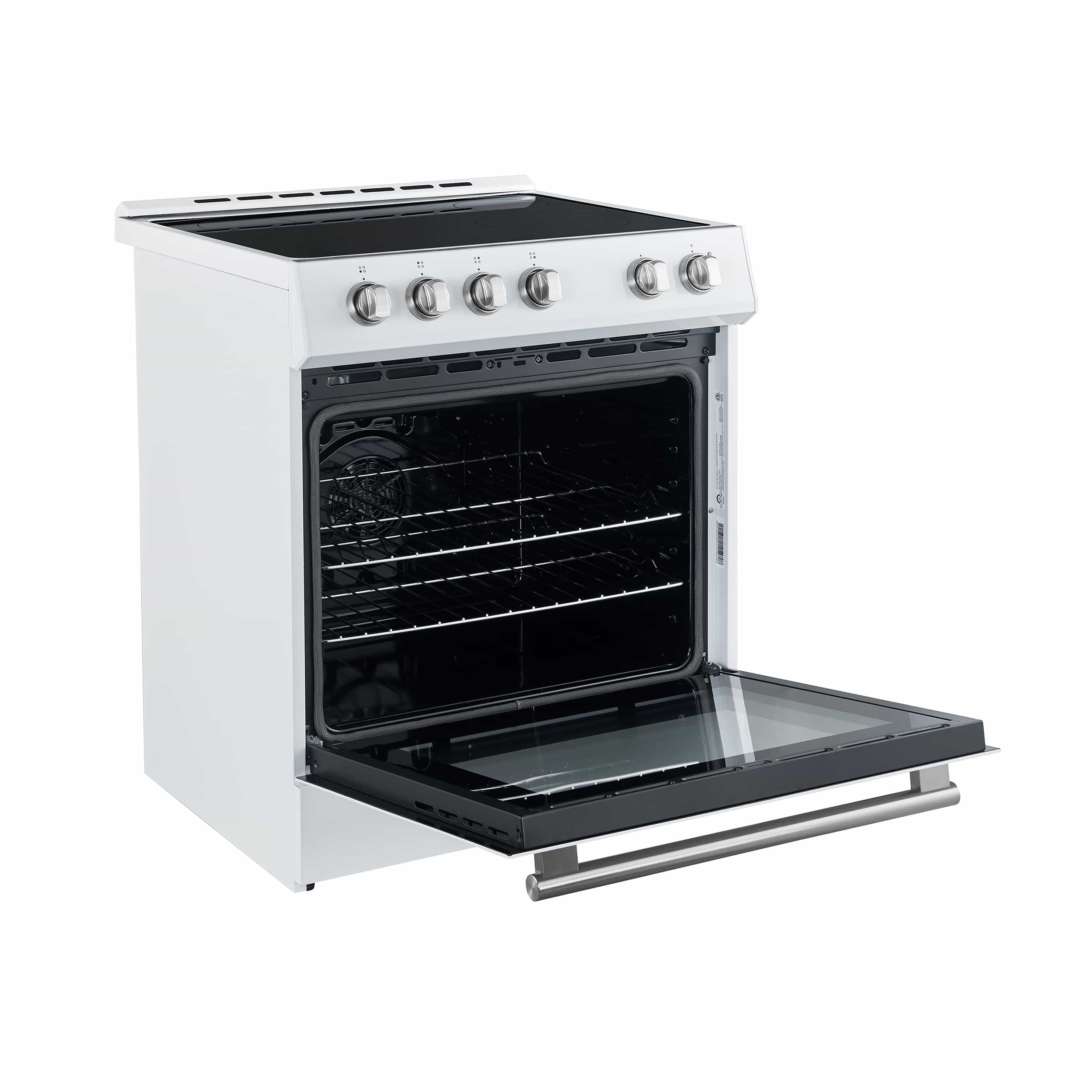 Forno Leonardo Espresso 30-Inch Electric Range with 5.0 cu. Ft. Electric Oven in White in Stainless Steel Trim (FFSEL6012-30WHT) - Image 7