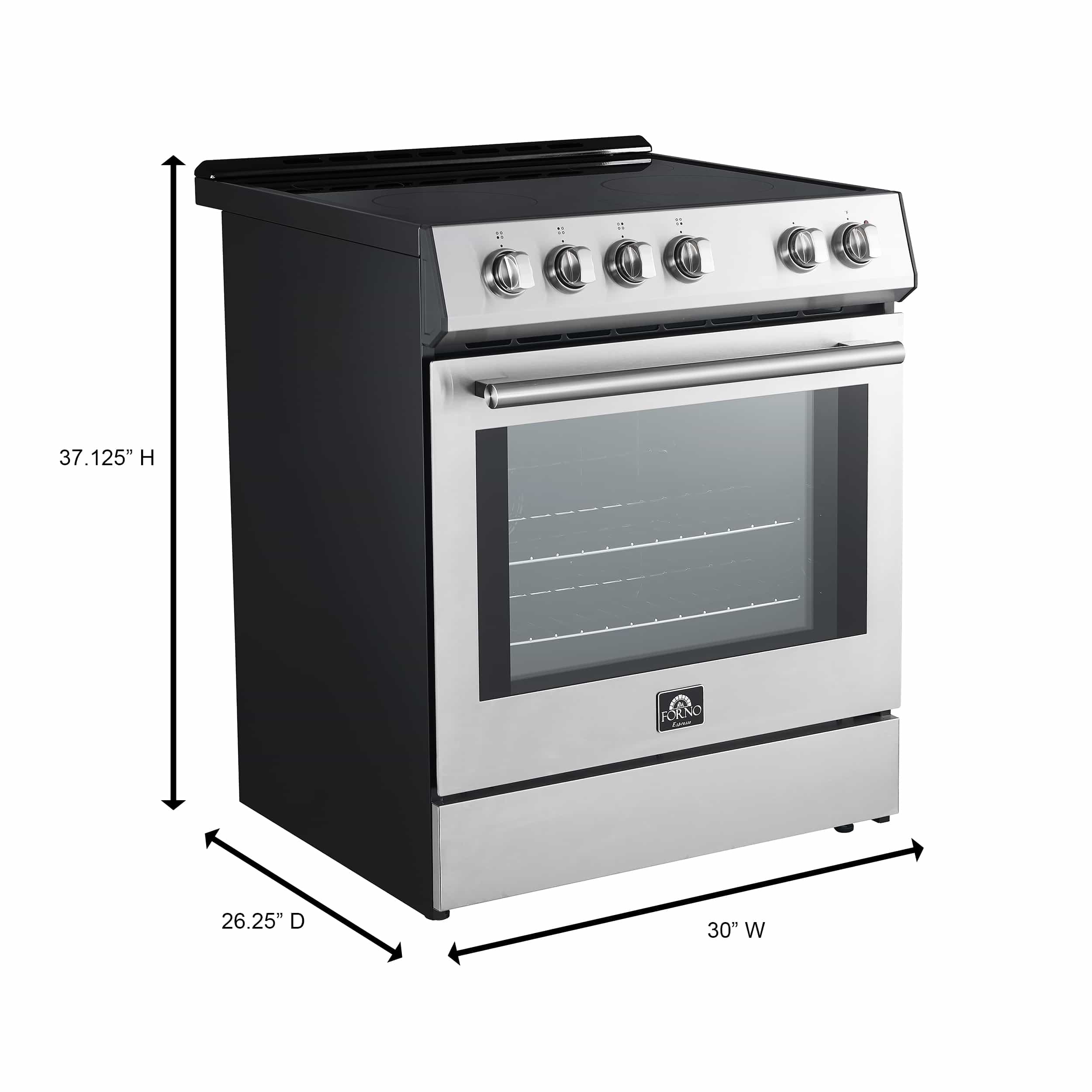 Forno Leonardo Espresso 30-Inch Electric Range with 5.0 cu. Ft. Electric Oven in Stainless Steel (FFSEL6012-30) - Image 12