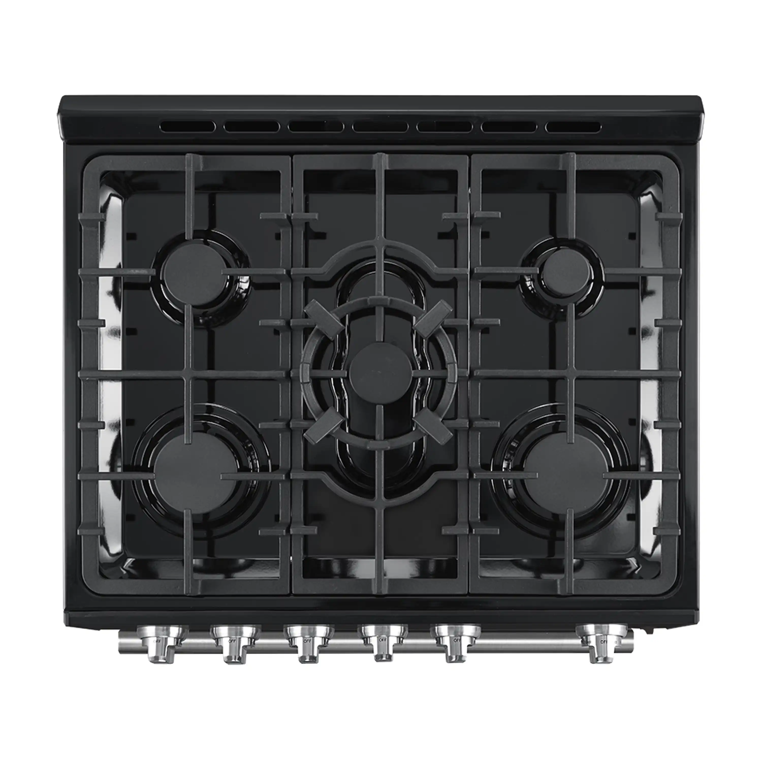 Forno Leonardo Espresso 30-Inch Gas Range in Black with Stainless Steel Handle (FFSGS1116-30BLK) - Image 5