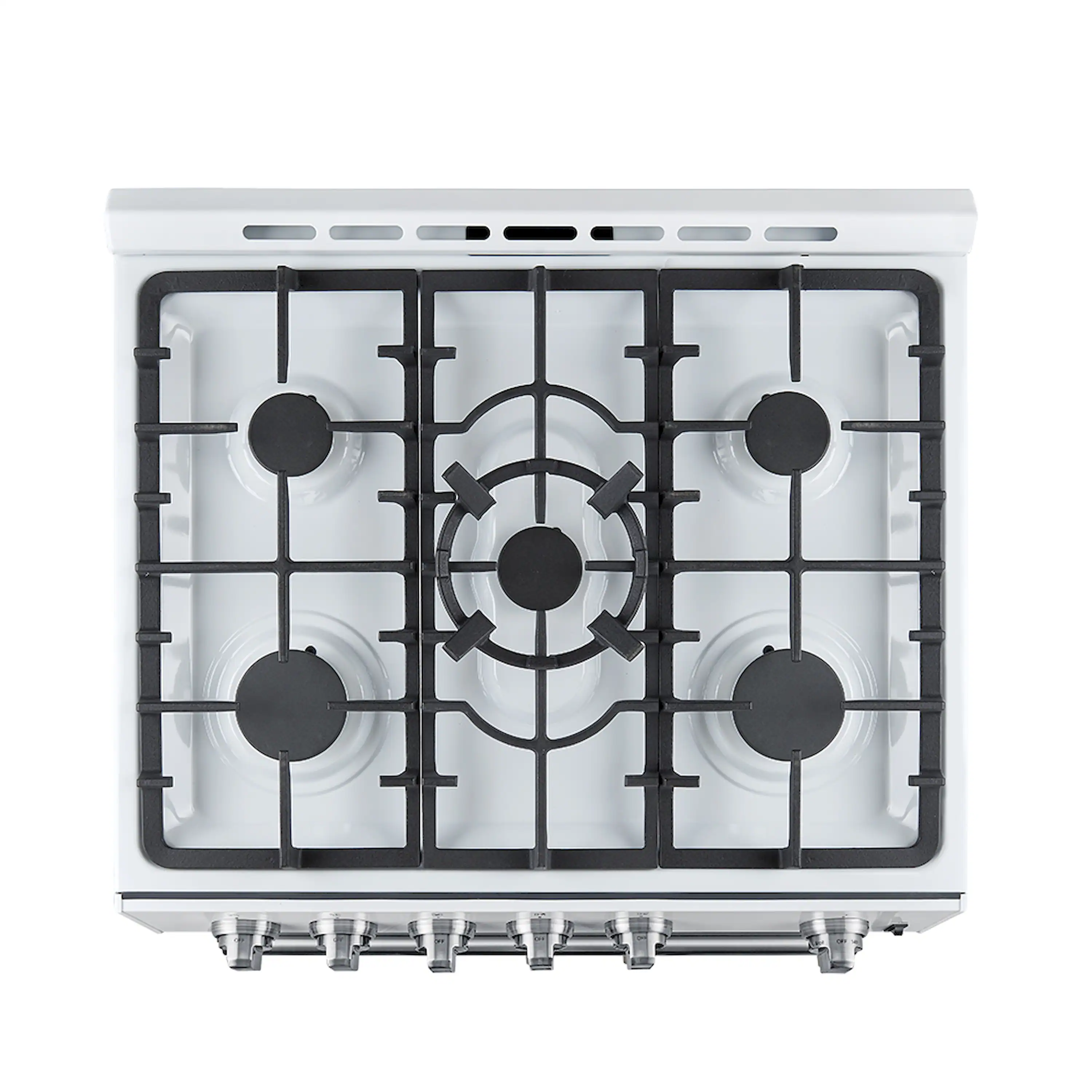 Forno Leonardo Espresso 30-Inch Gas Range in White with Antique Brass Trim (FFSGS1116-30WHT) - Image 7