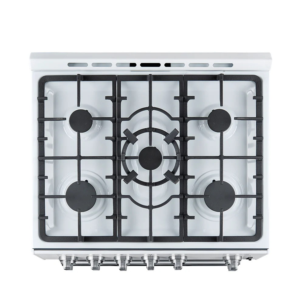 Forno Leonardo Espresso 30-Inch Gas Range in White with Stainless Steel Handle (FFSGS1116-30WHT) - Image 6