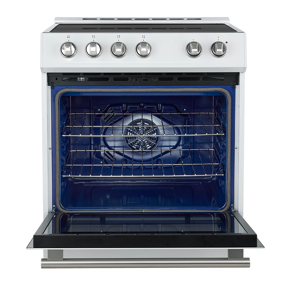Forno Leonardo Espresso 30-Inch Induction Range in White with Stainless Steel Trim (FFSIN0982-30WHT) - Image 3
