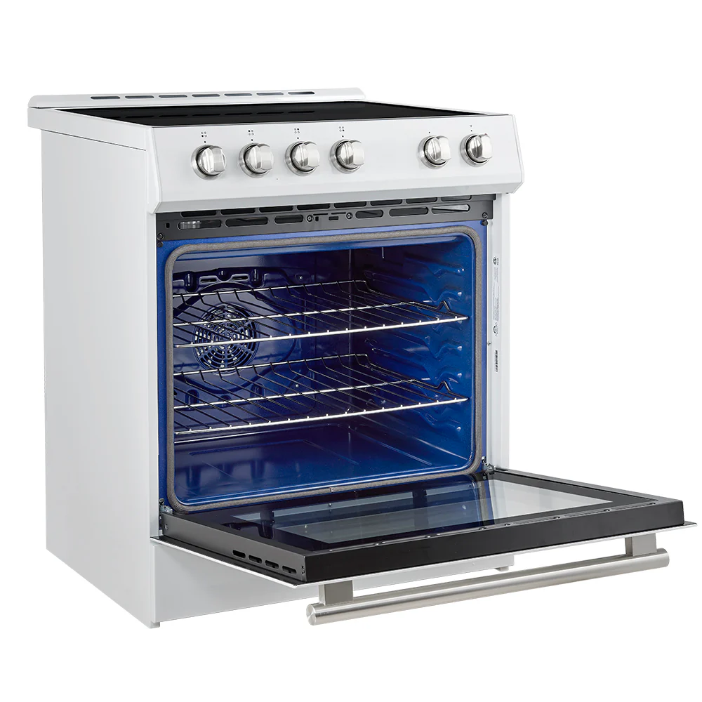 Forno Leonardo Espresso 30-Inch Induction Range in White with Stainless Steel Trim (FFSIN0982-30WHT) - Image 4