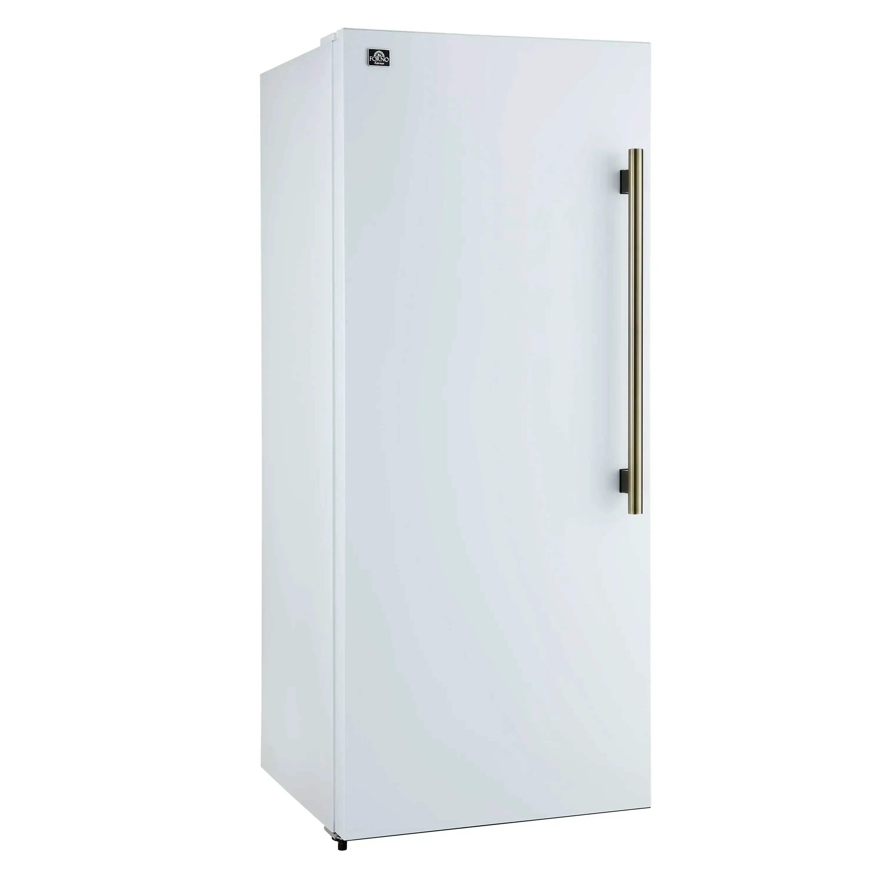 Forno Maderno 60-Inch 27.2 Cu. Ft. Built-In Convertible Refrigerator and Freezer in White with Modern Grille Trim and Antique Brass Handles (FFFFD1722-60SG-WHT) - Image 7
