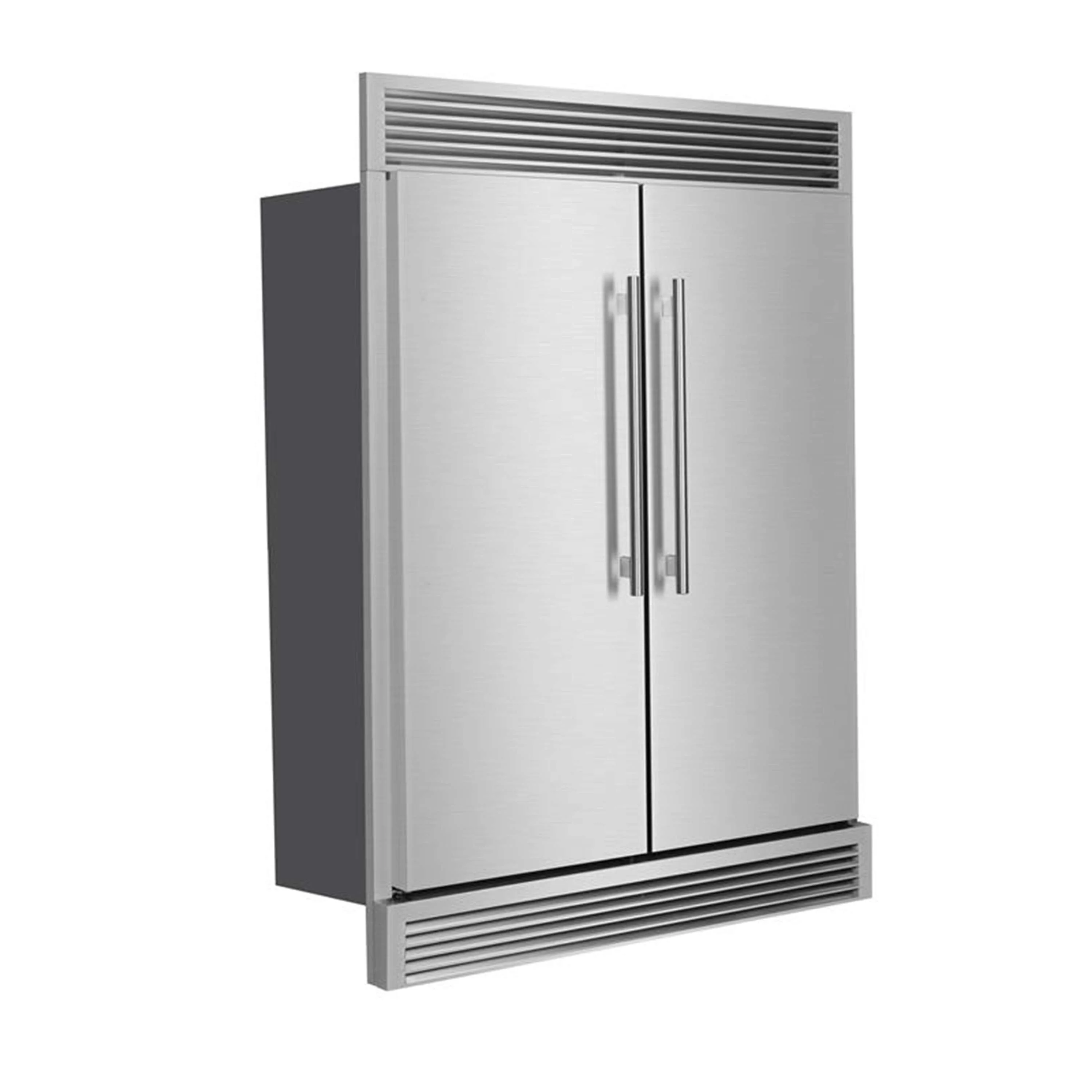 Forno Maderno 60-Inch 27.2 Cu. Ft. Built-In Convertible Refrigerator and Freezer in Stainless Steel with Modern Grille Trim (FFFFD1722-60SG) - Image 3