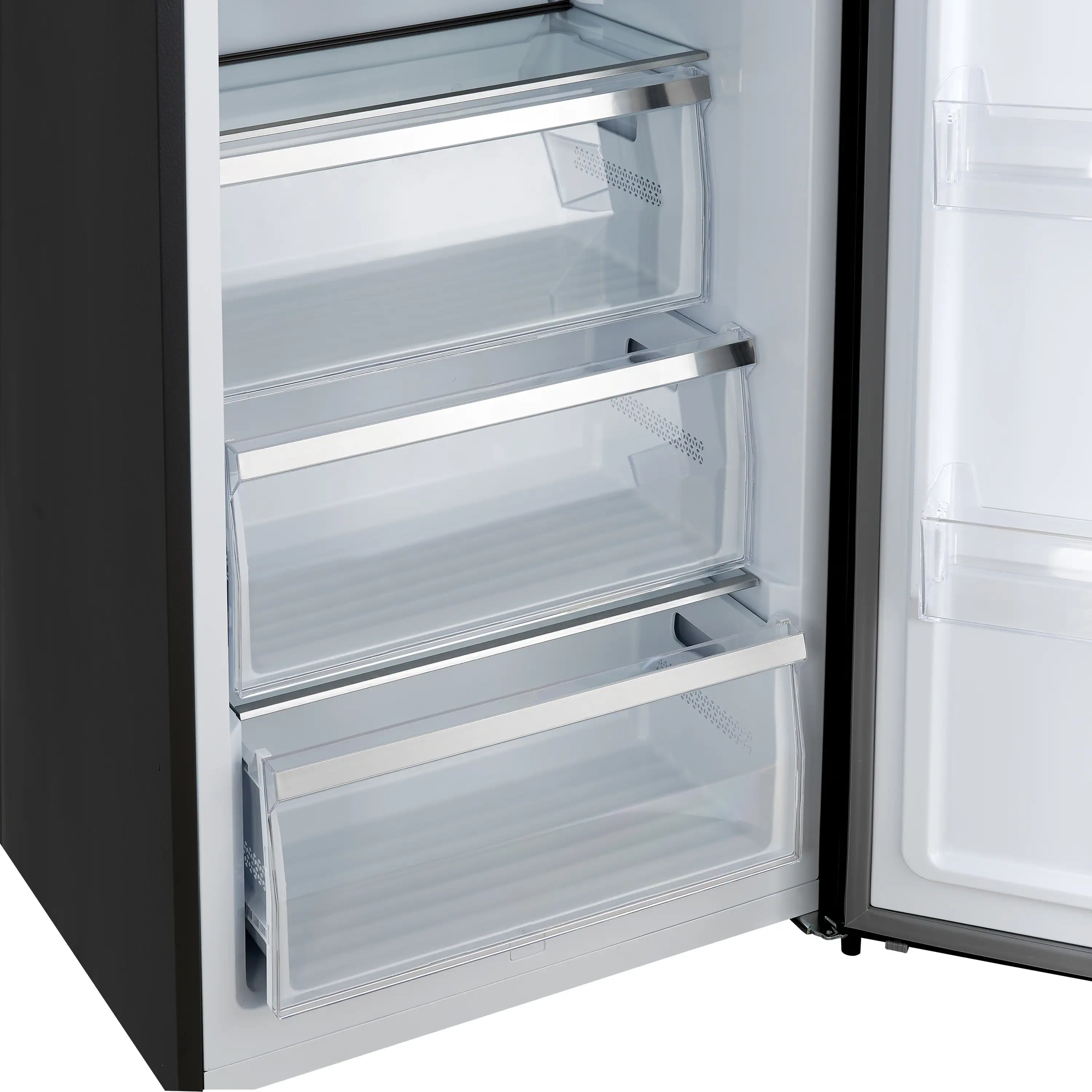 Forno Maderno 28-Inch 13.6 Cu.Ft. Convertible Upright Freezer/Refrigerator in Black with Antique Brass Handle, Right Swing (FFFFD1722-28BLK-RS) - Image 6