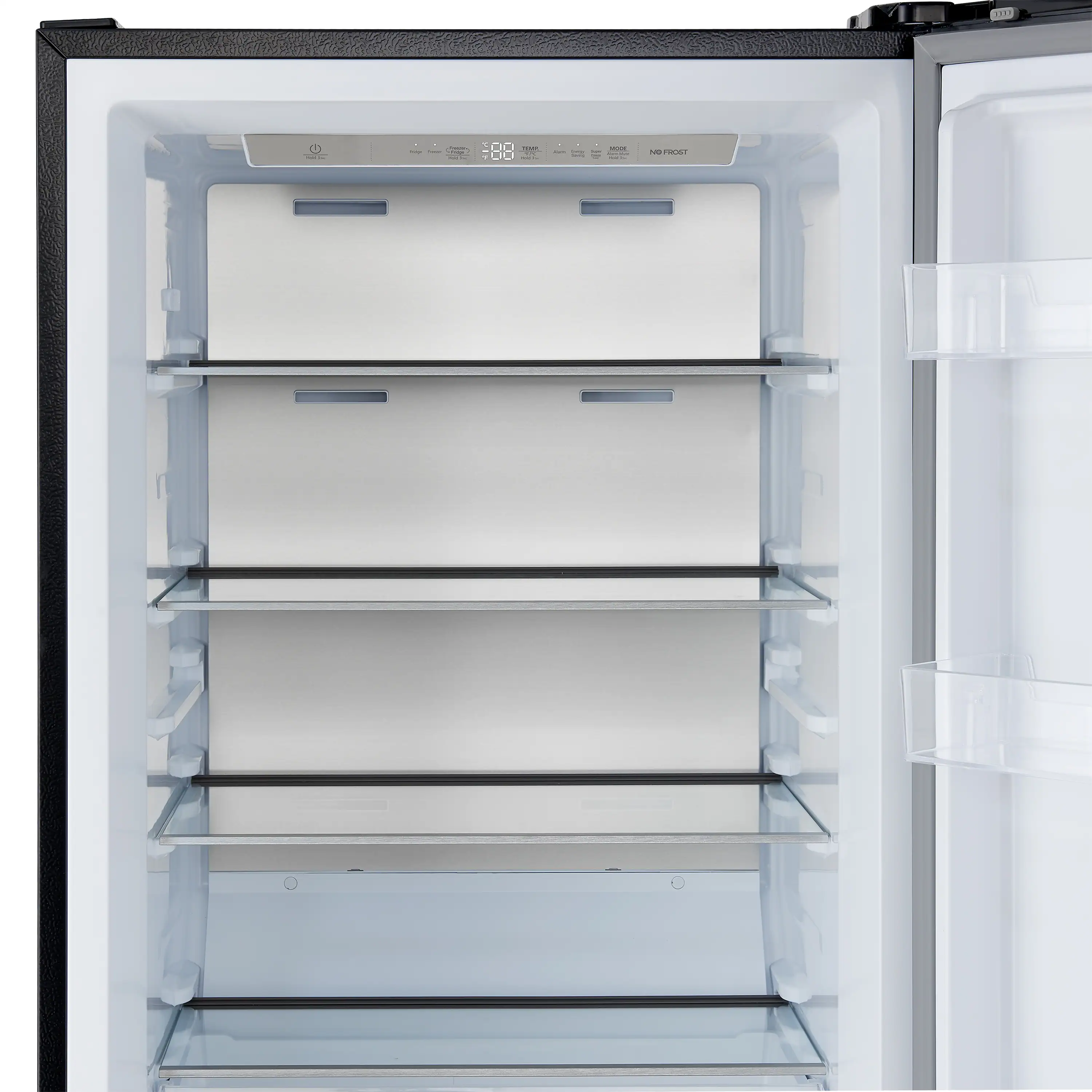 Forno Maderno 28-Inch 13.6 Cu.Ft. Convertible Upright Freezer/Refrigerator in Black with Antique Brass Handle, Right Swing (FFFFD1722-28BLK-RS) - Image 7