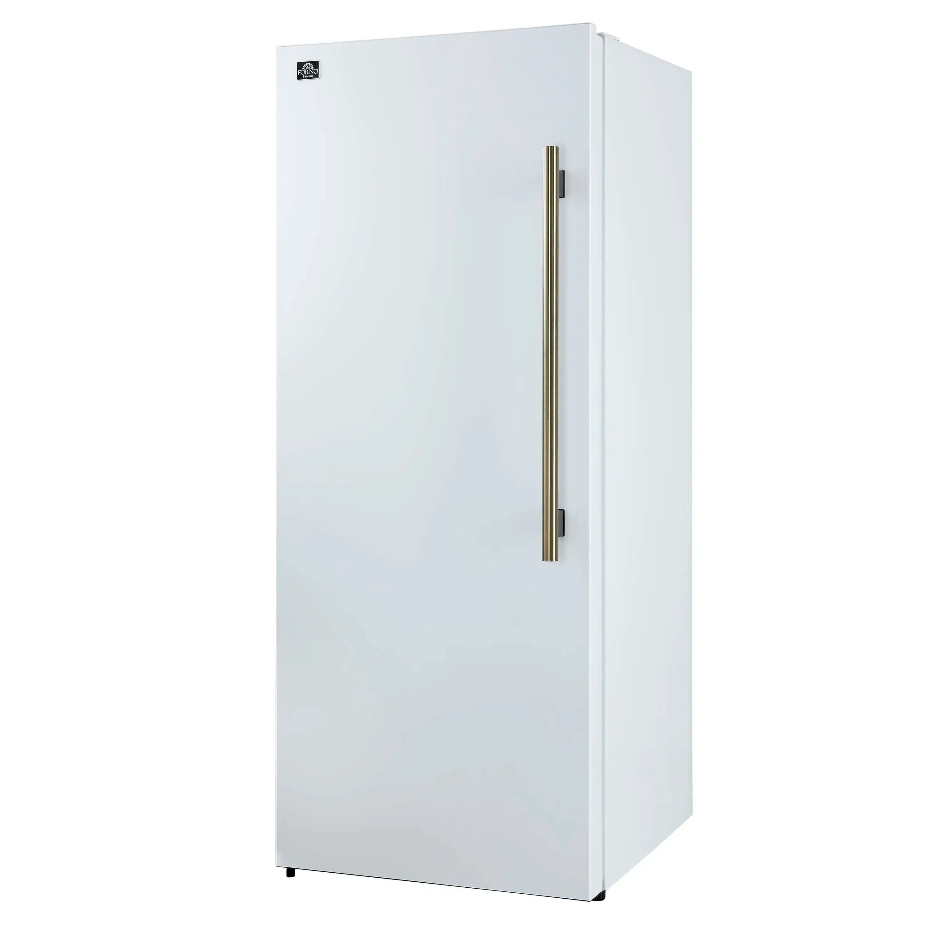 Forno Maderno 28-Inch Built-In 13.6 Cu.Ft. Convertible Refrigerator in White with Antique Brass Handle, Left Swing with Decorative Grille (FFFFD1722-32LSG-WHT) - Image 11