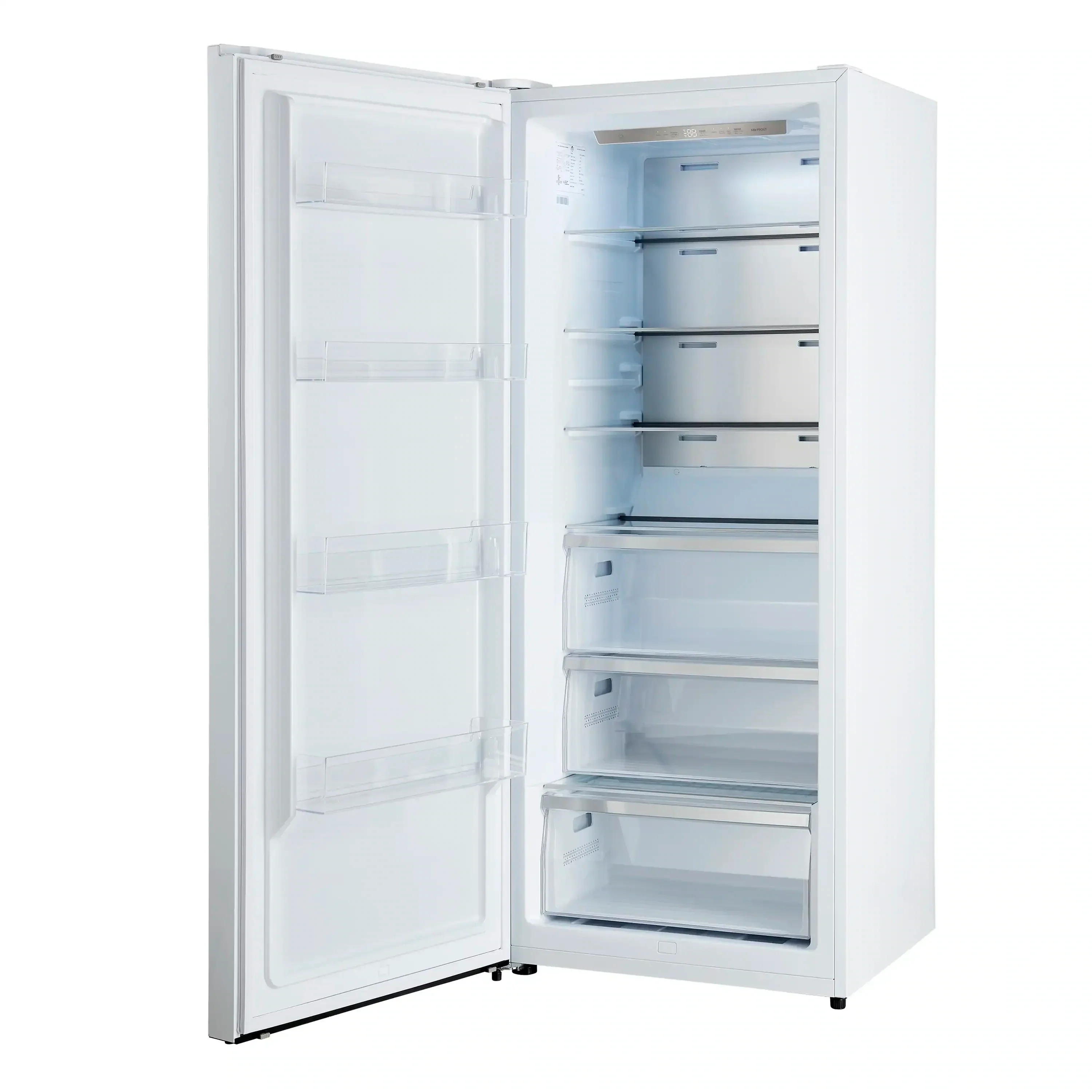 Forno Maderno 28-Inch Built-In 13.6 Cu.Ft. Convertible Refrigerator in White with Antique Brass Handle, Left Swing with Decorative Grille (FFFFD1722-32LSG-WHT) - Image 4