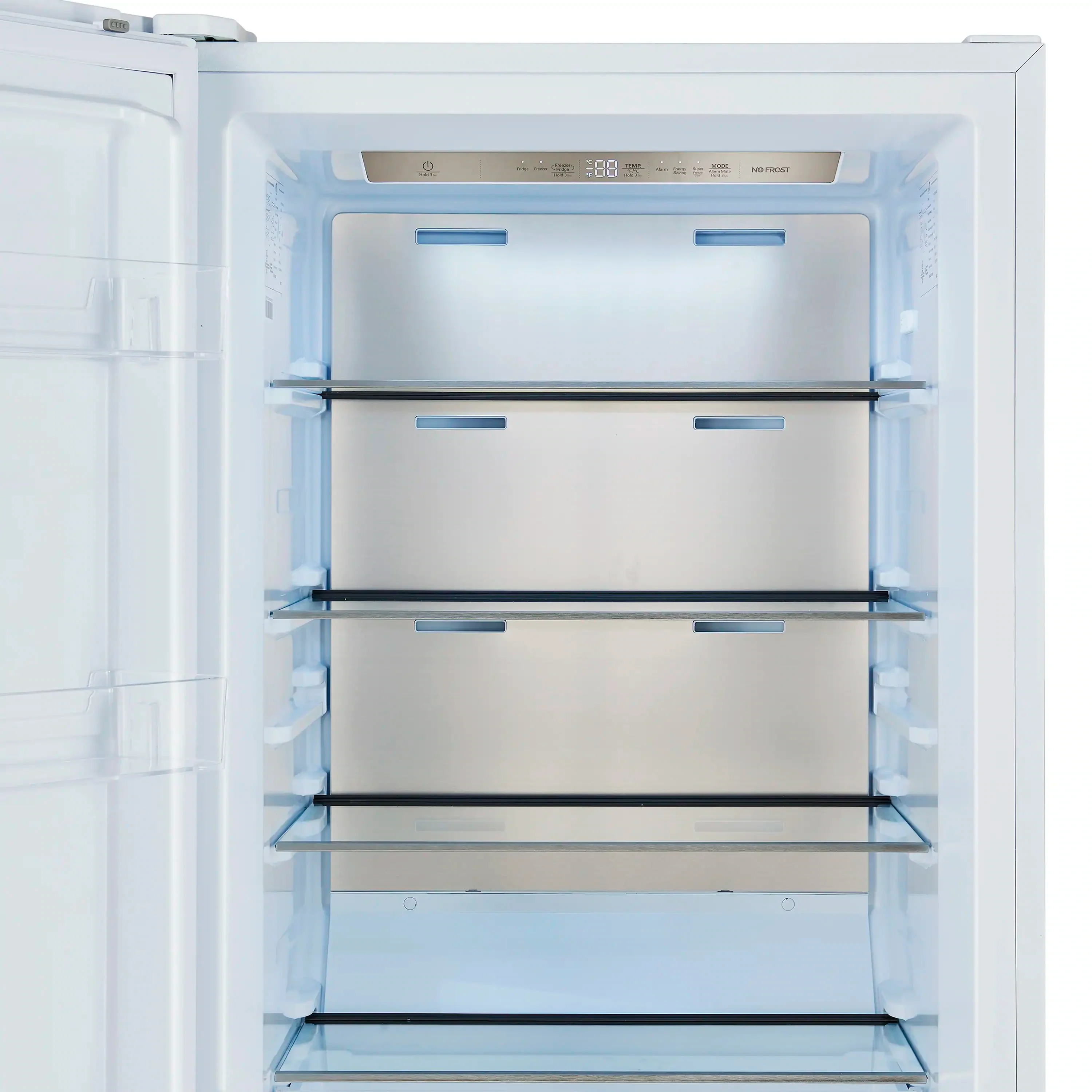 Forno Maderno 28-Inch Built-In 13.6 Cu.Ft. Convertible Refrigerator in White with Antique Brass Handle, Left Swing with Decorative Grille (FFFFD1722-32LSG-WHT) - Image 6