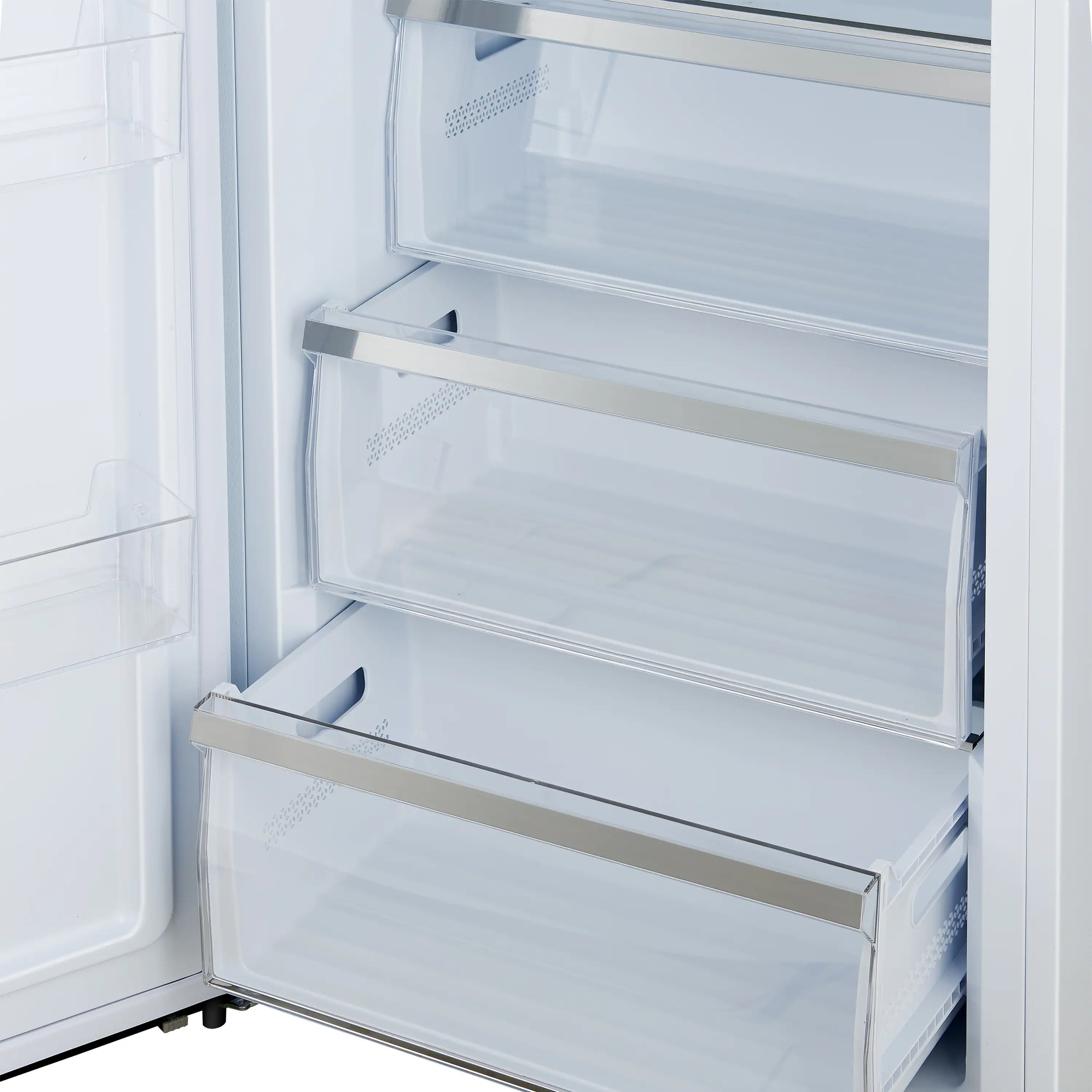 Forno Maderno 28-Inch Built-In 13.6 Cu.Ft. Convertible Refrigerator in White with Antique Brass Handle, Left Swing with Decorative Grille (FFFFD1722-32LSG-WHT) - Image 7