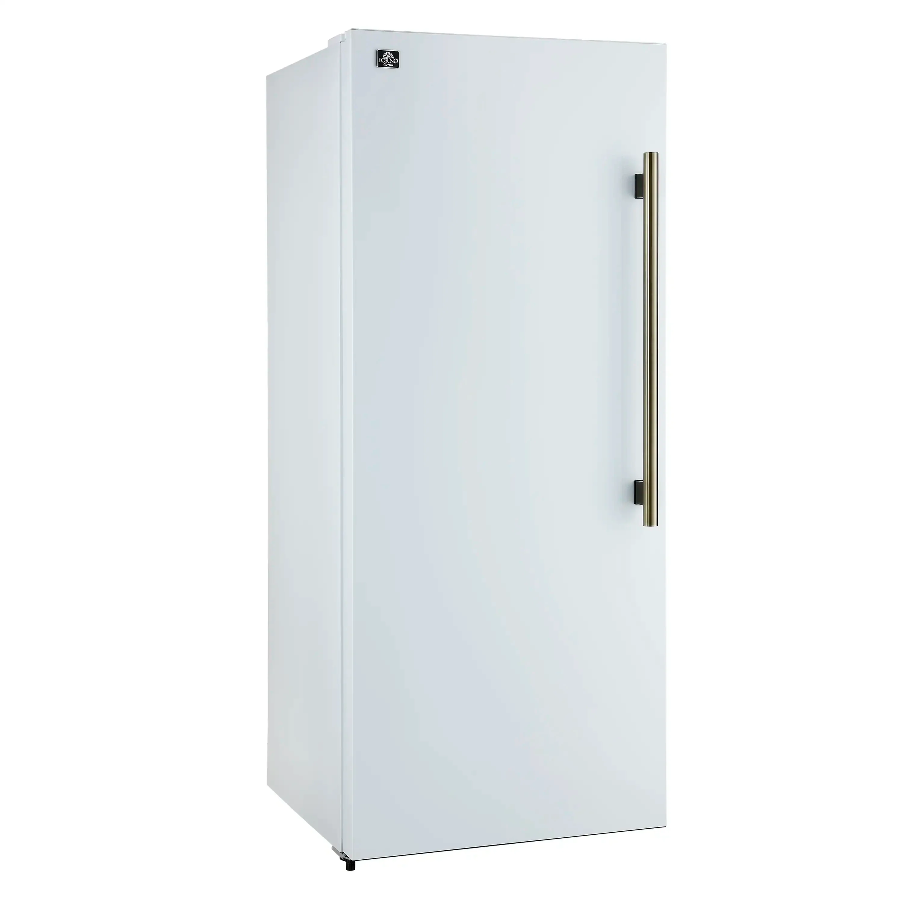 Forno Maderno 28-Inch Built-In 13.6 Cu.Ft. Convertible Refrigerator in White with Antique Brass Handle, Left Swing with Decorative Grille (FFFFD1722-32LMG-WHT) - Image 11